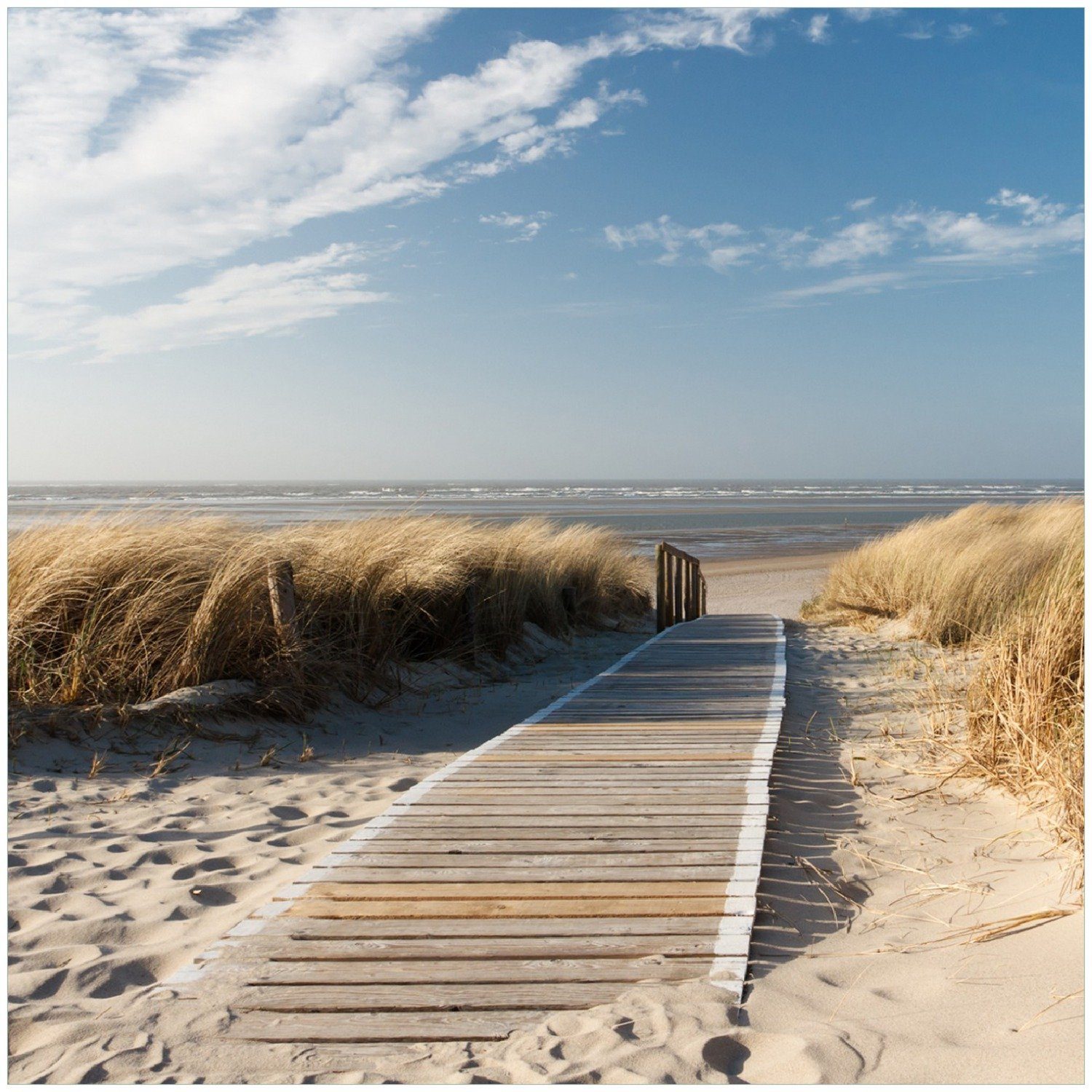 Wallario Memoboard Auf zum dem Strand Holzweg