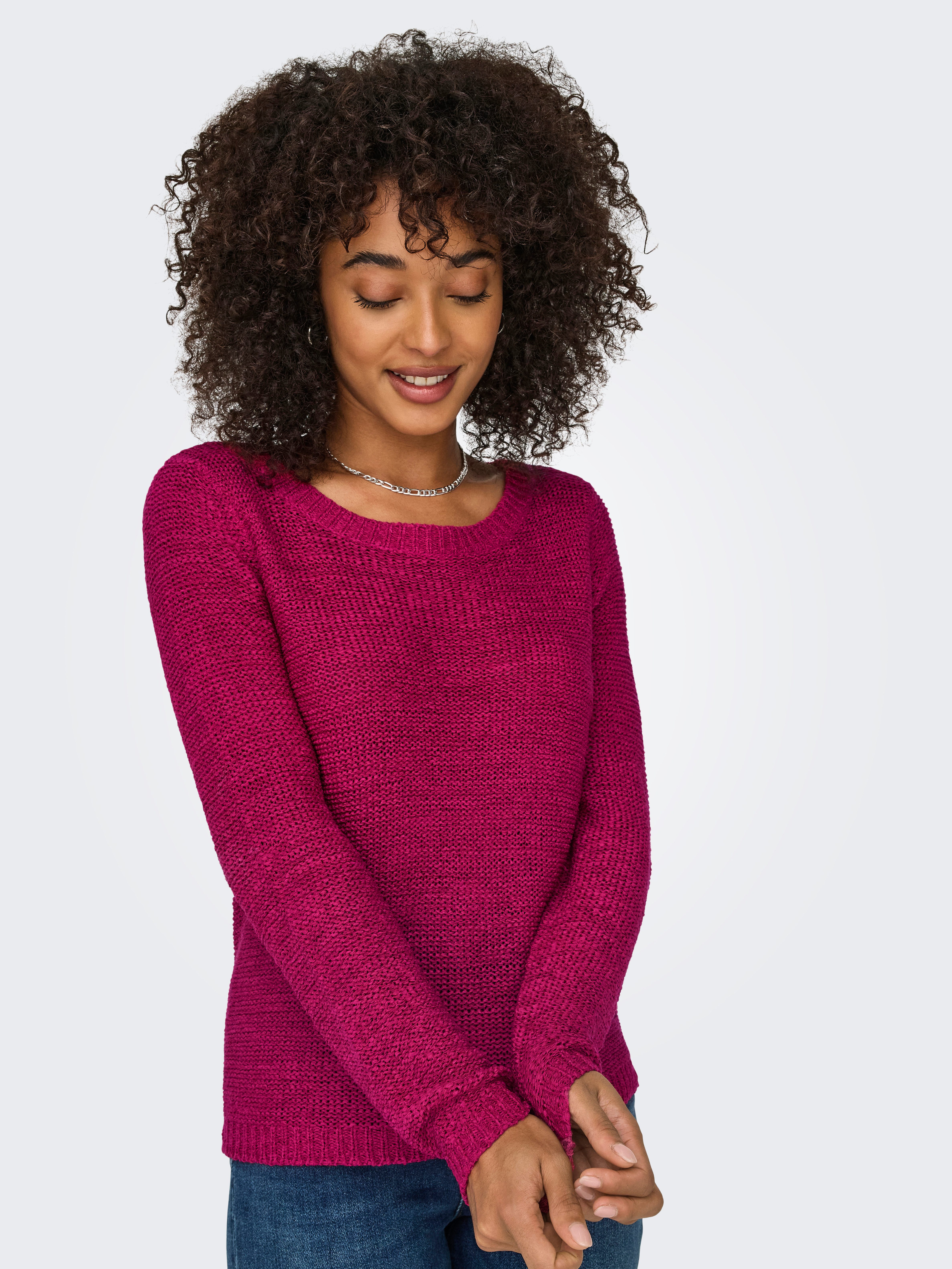 ONLY Strickpullover ONLGEENA XO L/S PULLOVER KNT NOOS mit Rundhalsausschnit günstig online kaufen