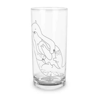 Mr. & Mrs. Panda Glas 200 ml Otter Kind - Transparent - Geschenk, Trinkglas, Seeotter, Trin, Premium Glas, Magische Gravuren
