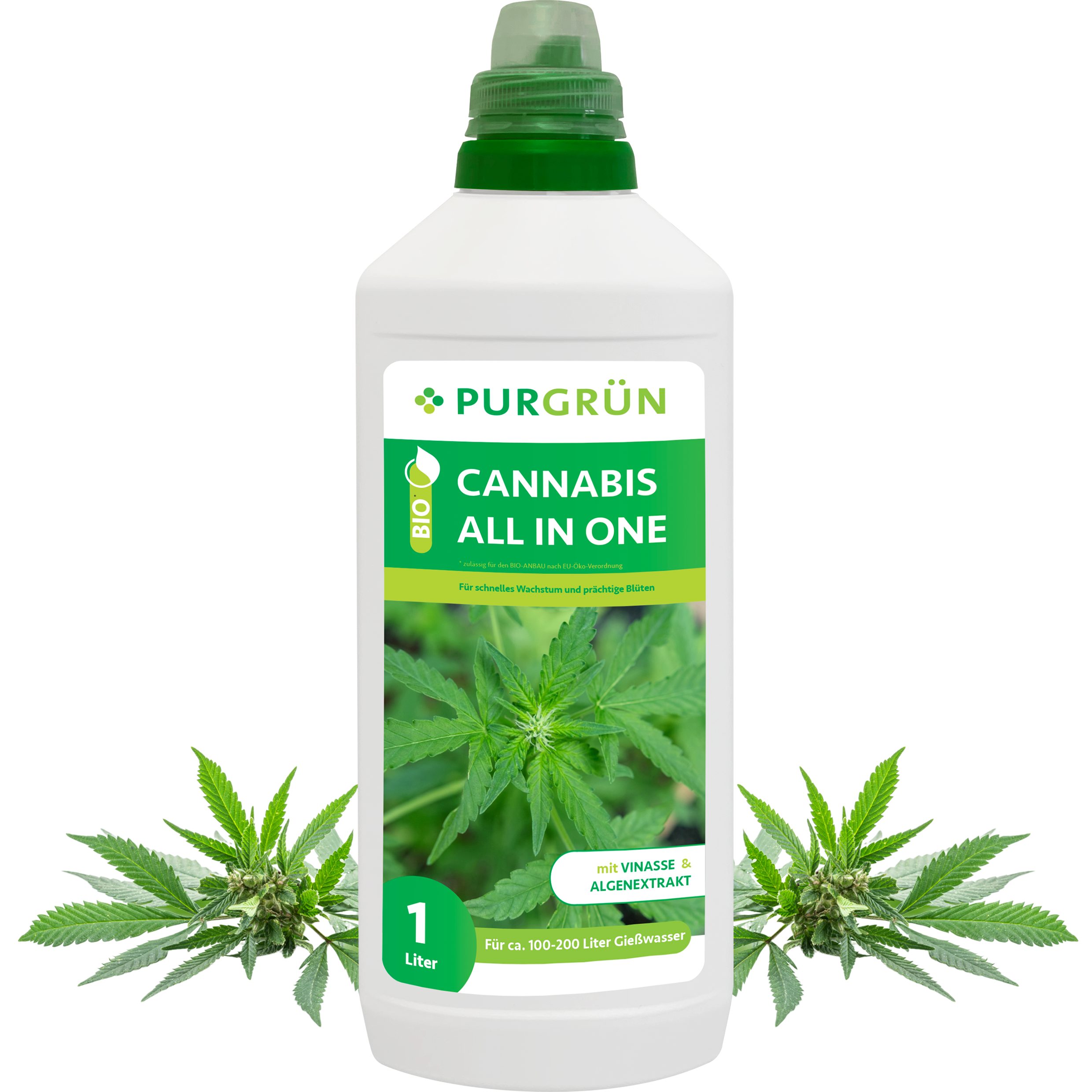 Purgrün Pflanzendünger, Flüssigdünger, BioCannabisAllInOneDünger 1