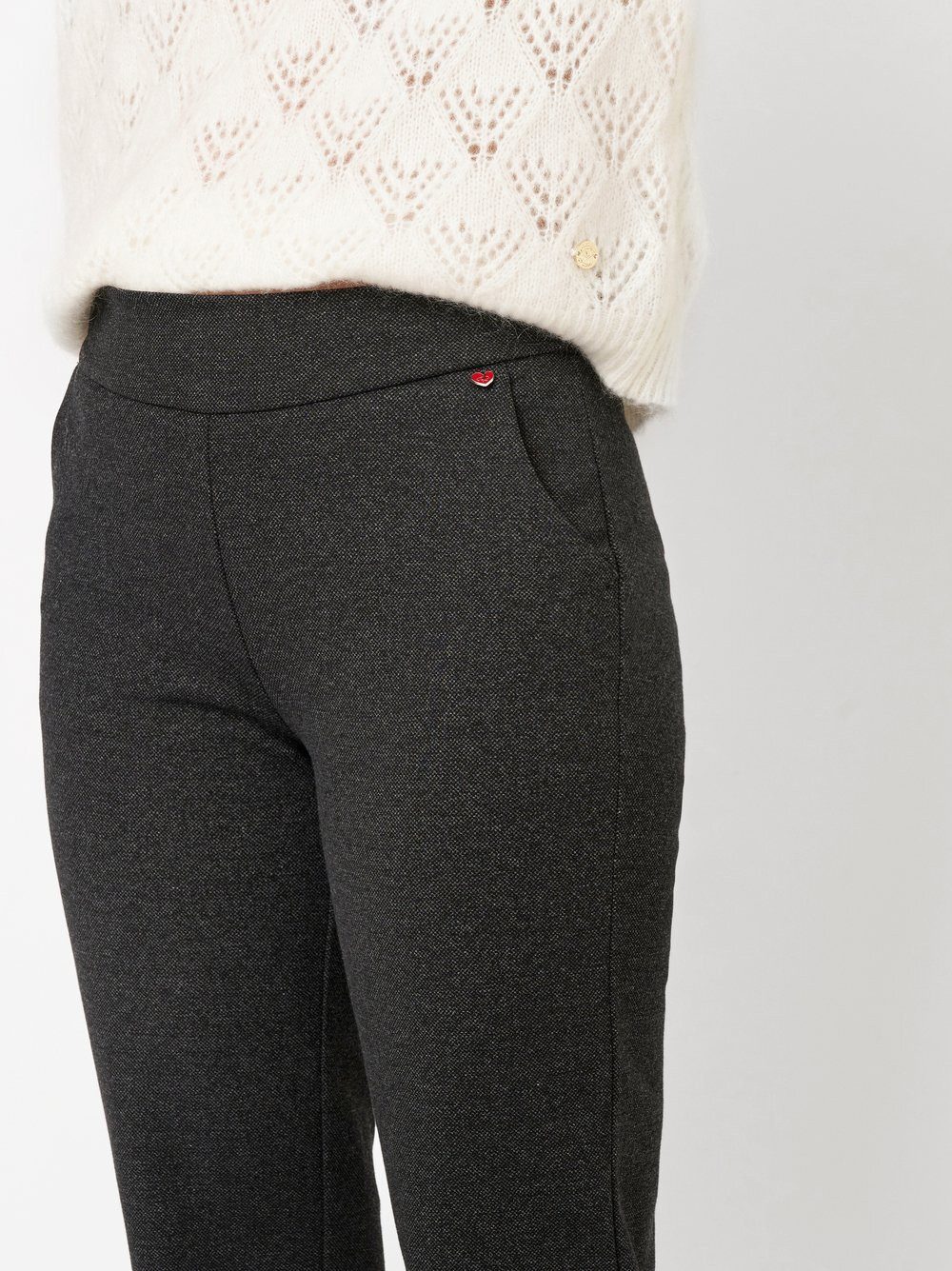 Relaxed by TONI Palazzohose Scarlet in melierter Optik