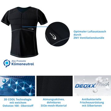 E.COOLINE Kurzarmshirt Powercool SX3 kühlendes T-Shirt-Kühlung durch Aktivierung mit Wasser aktiv kühlend, Kühlkleidung, Klimaanlage zum Anziehen