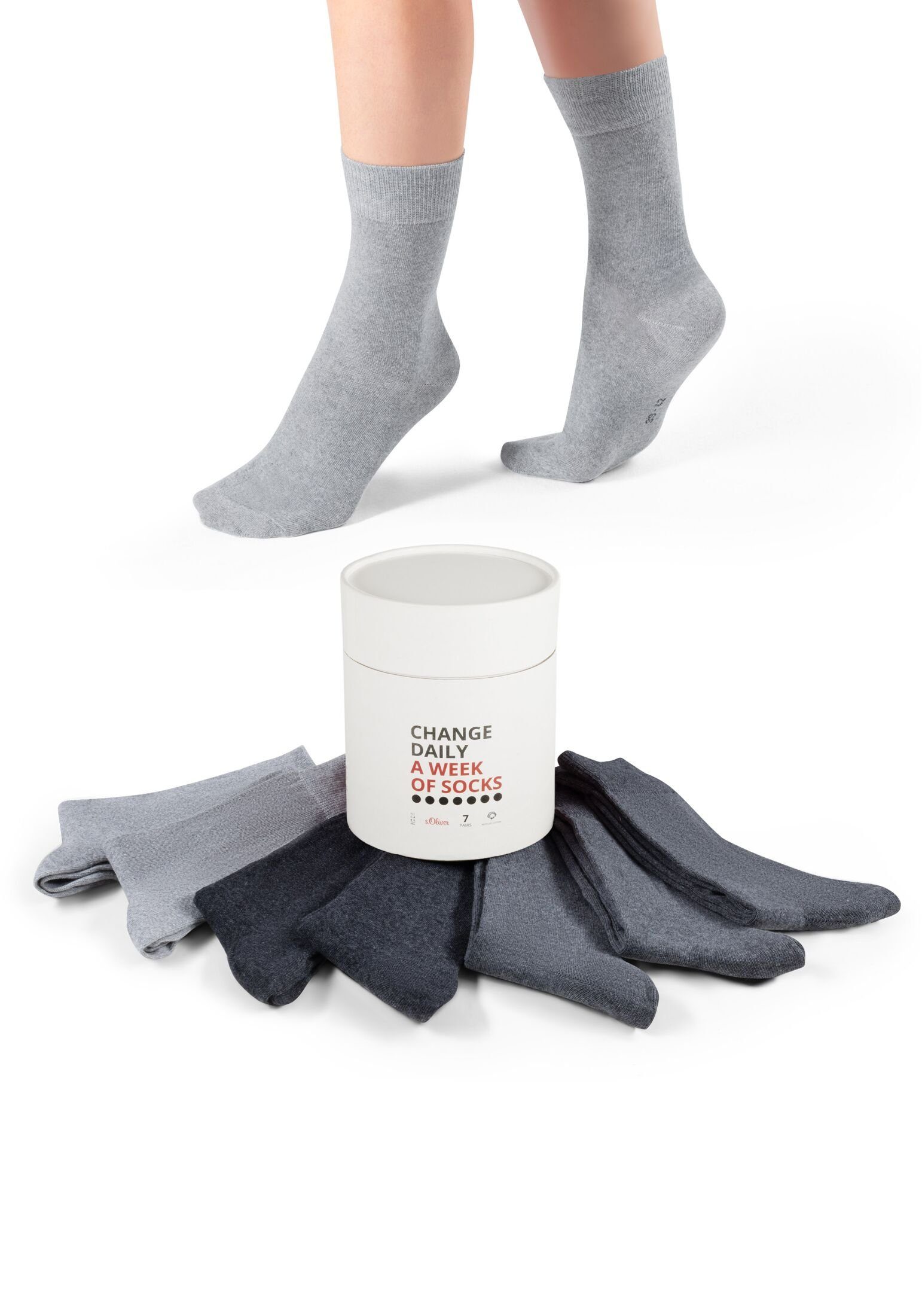 s.Oliver Socken Sockenbox 7er Pack günstig online kaufen