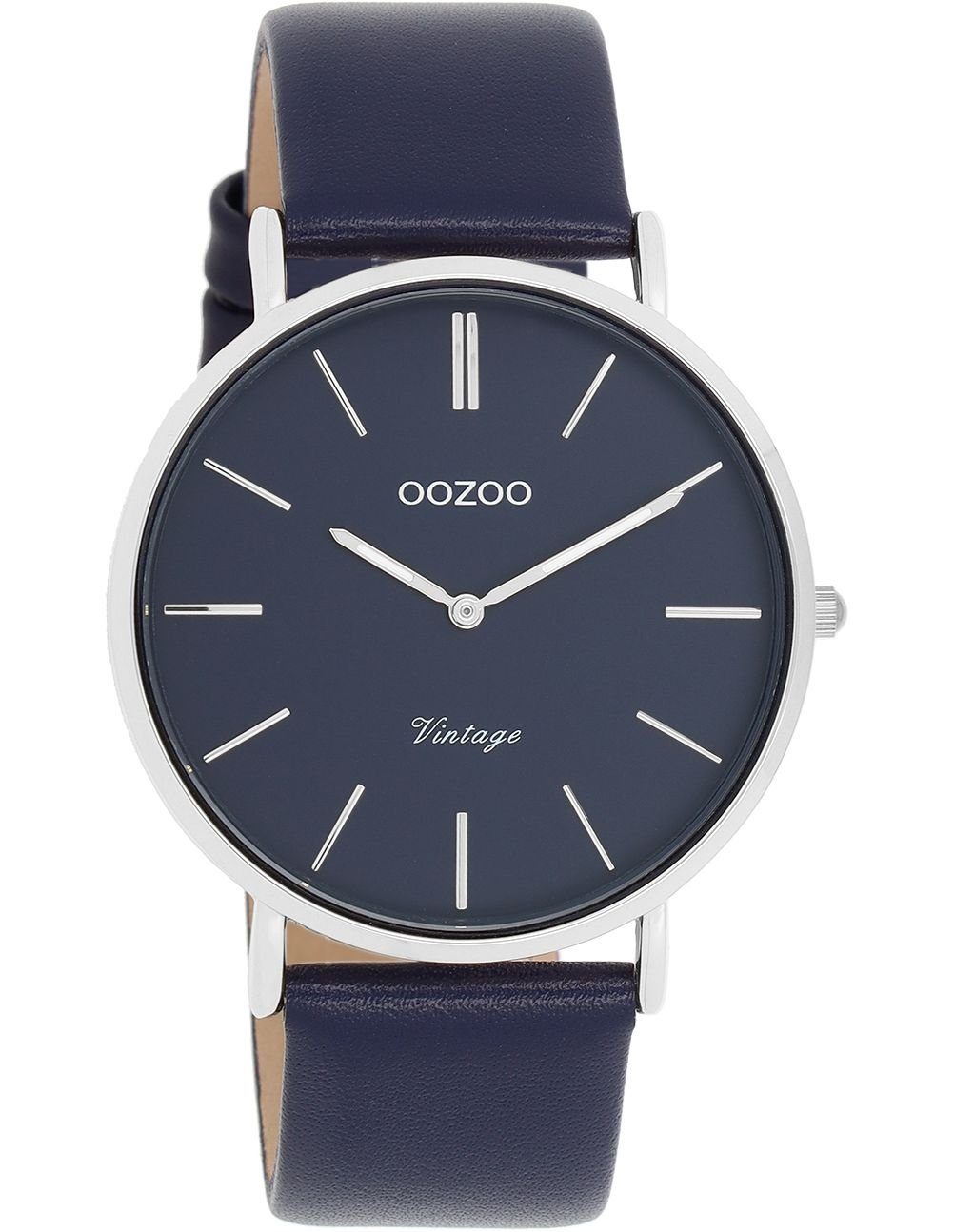 OOZOO Quarzuhr Vintage Damenuhr C20328 Lila Lederband Lila 40 mm