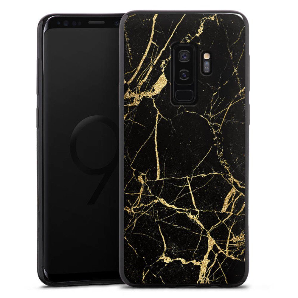 DeinDesign Handyhülle Marmor schwarz Muster BlackGoldMarble Look, Samsung  Galaxy S9 Plus Silikon Hülle Bumper Case Handy Schutzhülle