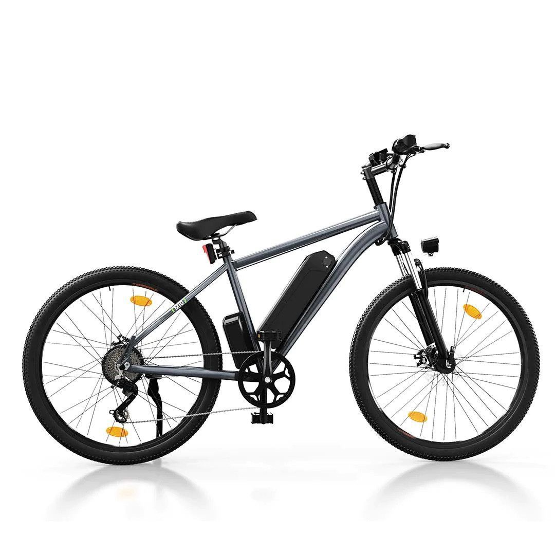 iscooter E-Bike 26-Zoll-Elektrofahrrad mit austauschbarem Akku, zwei Farben erhältlich, Kettenschaltung, Heckmotor, ABS Duales Bremssystem, Höchstlast 150 kg, 7-Gang Shimano Schaltung
