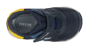 Geox B RISHON BOY A Lauflernschuh Sneaker, Klettschuh mit coolem Sterneprint