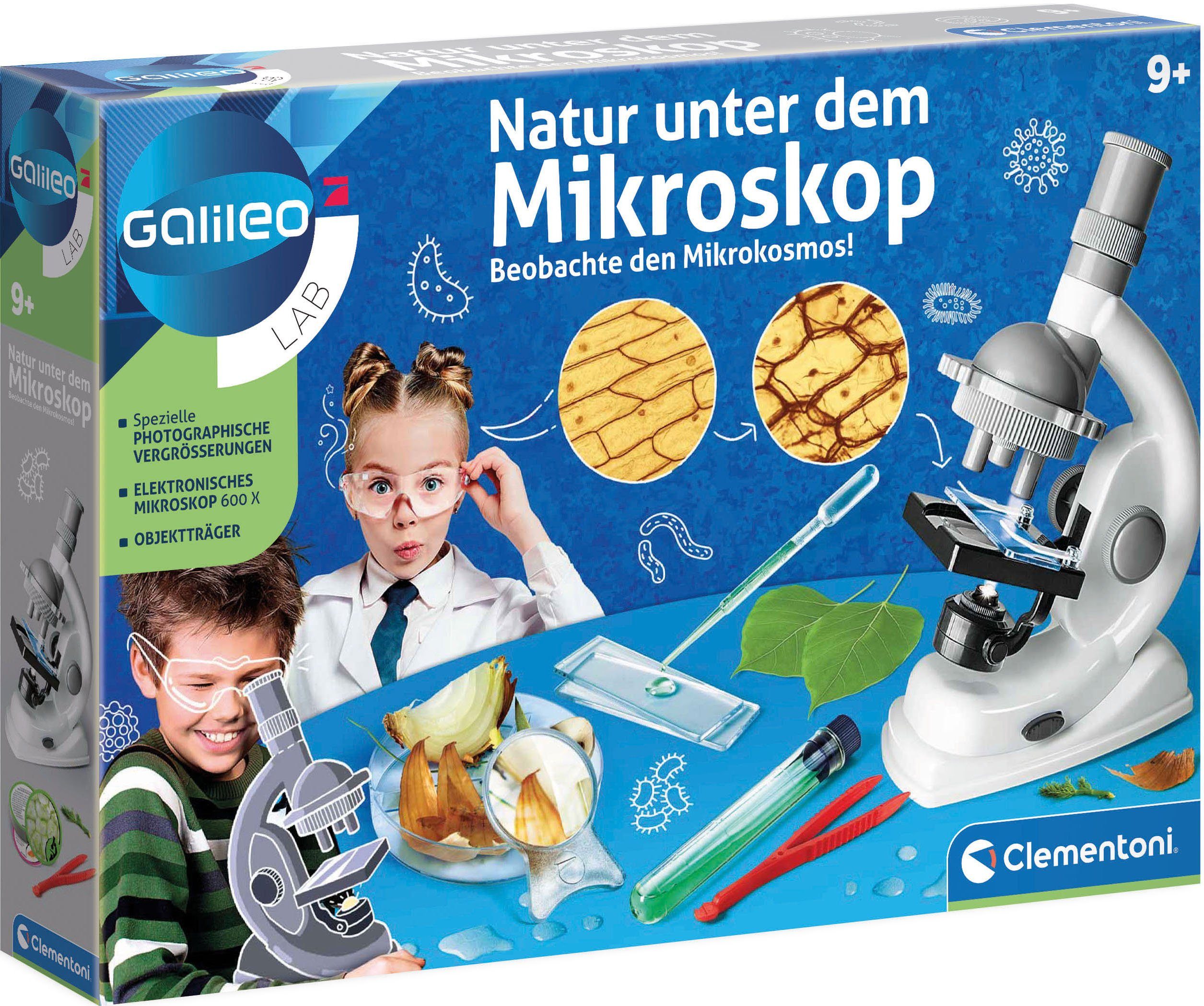 Clementoni® Experimentierkasten Galileo, Natur unter dem Mikroskop