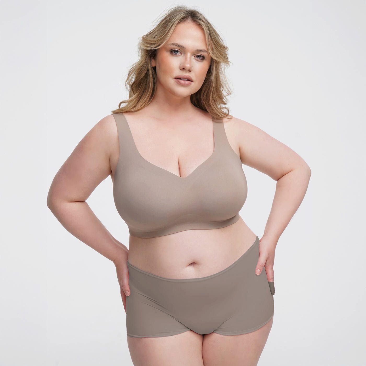 Creamy Fabrics Soft-BH Comfort Minimizer Back Support BH-Dark Taupe-XL (1-tlg)