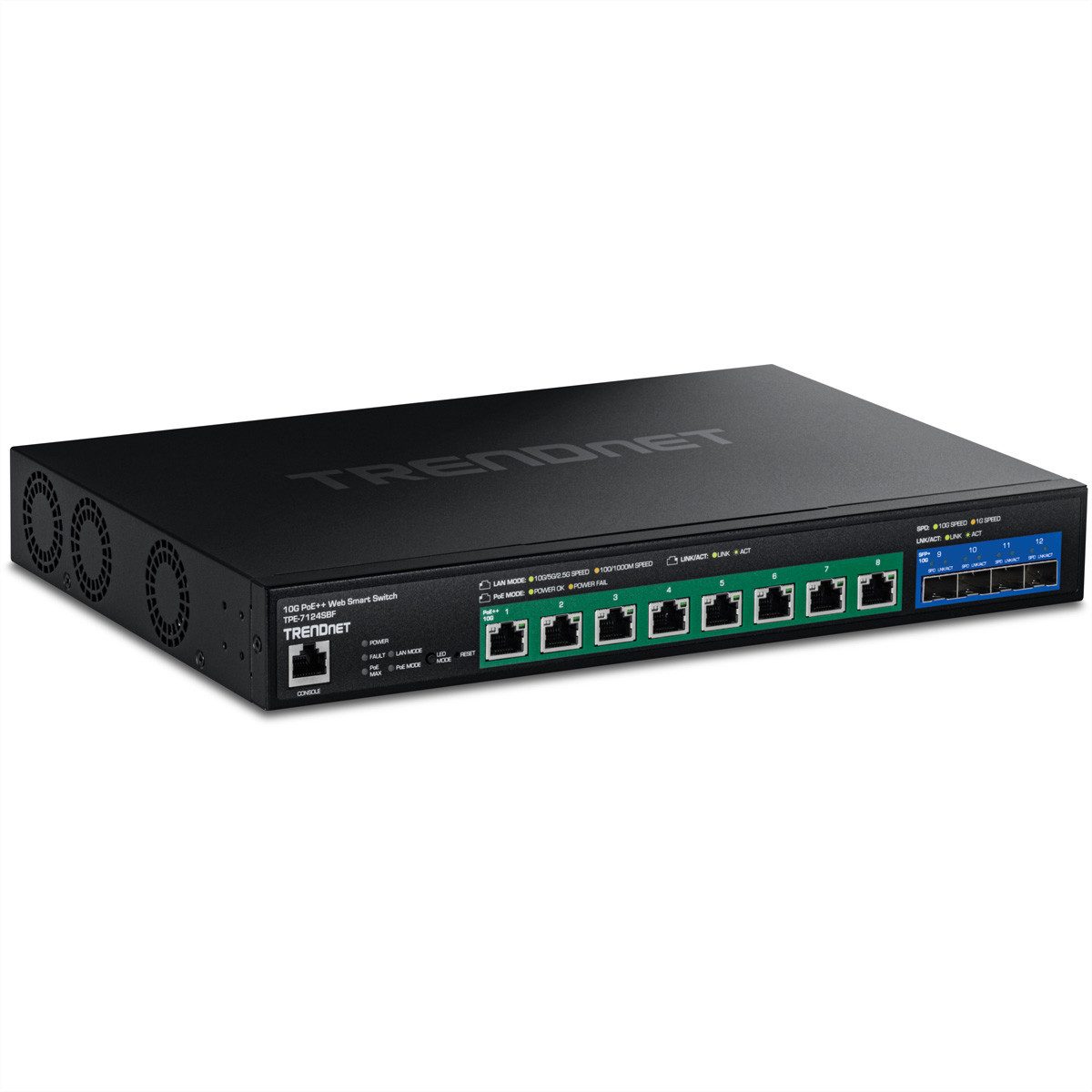 TPE-7124SBF 12-Port Switch 720W 10G PoE++ Web Smart Switch Netzwerk-Switch