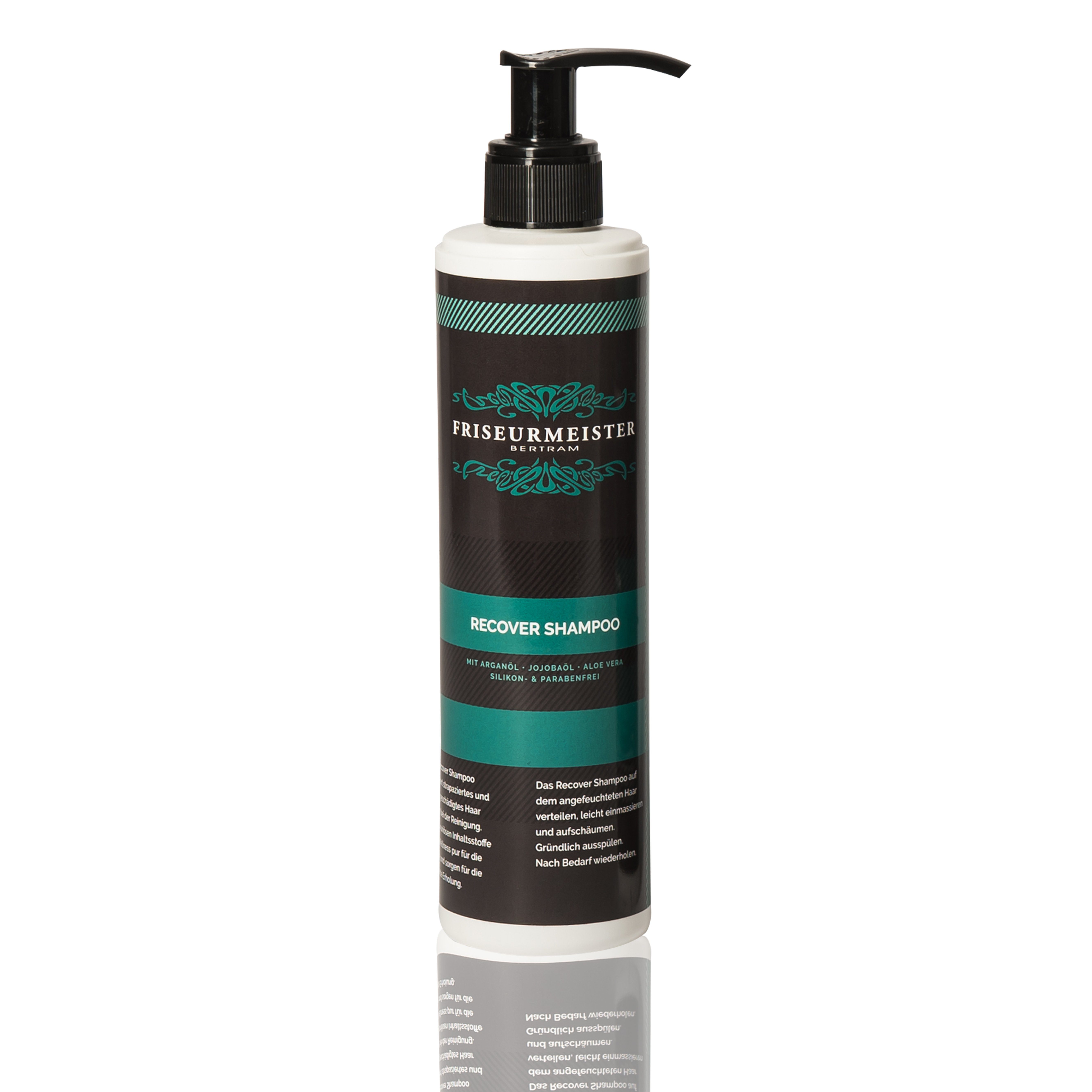 Friseurmeister Haarshampoo Recover Shampoo mit Arganöl, Jojobaöl, Aloe Vera, Silikon, und Parabenfrei für Alle Haartypen 250ml