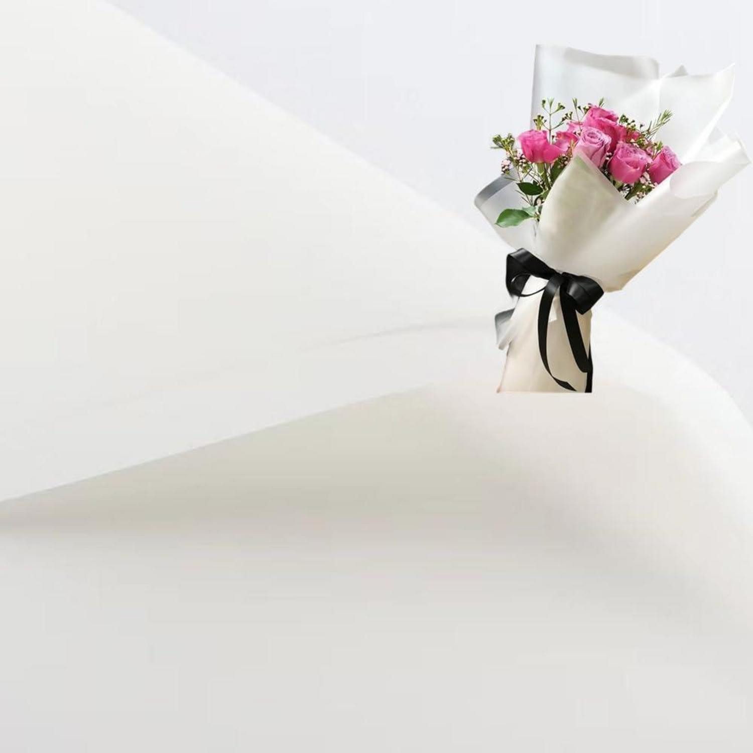 LuxusKollektion Geschenkpapier Geschenkpapier Blumen wasserdicht 20St 58x58cm, (20St)