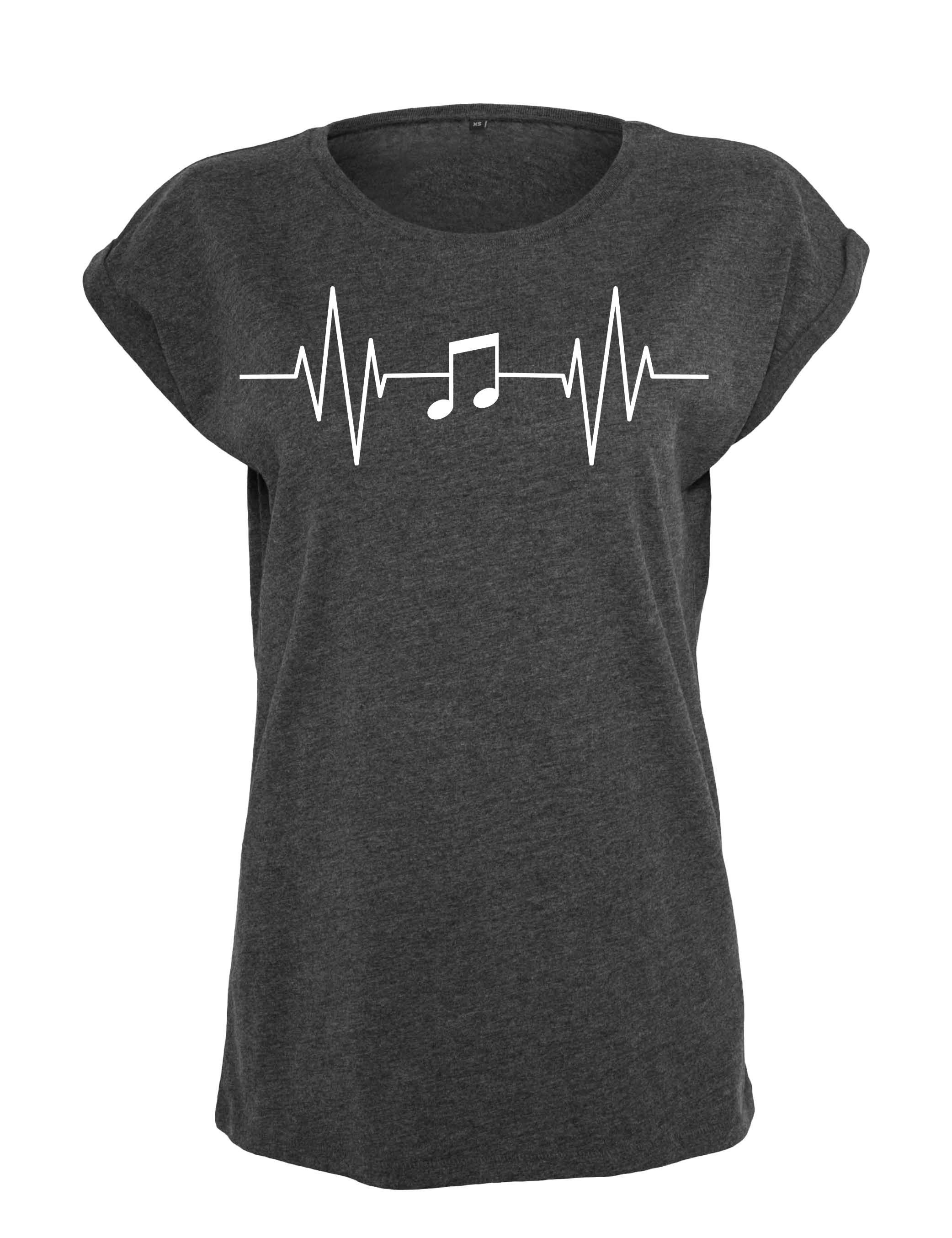 Youth Designz Print-Shirt "Heartbeat Music" Damen günstig online kaufen