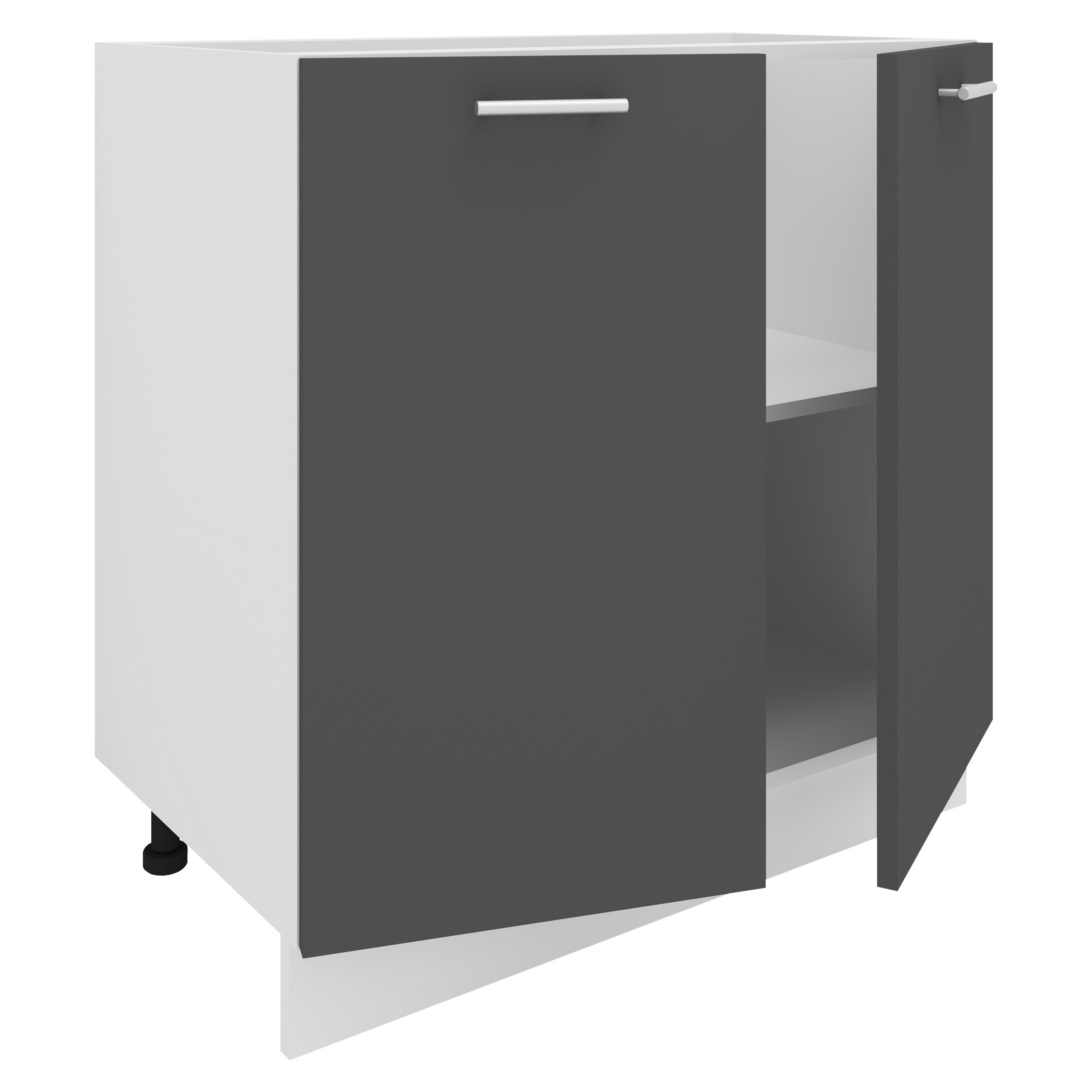 VCM Unterschrank Küchenschrank B 80 cm Unterschrank Drehtüren Esilo
