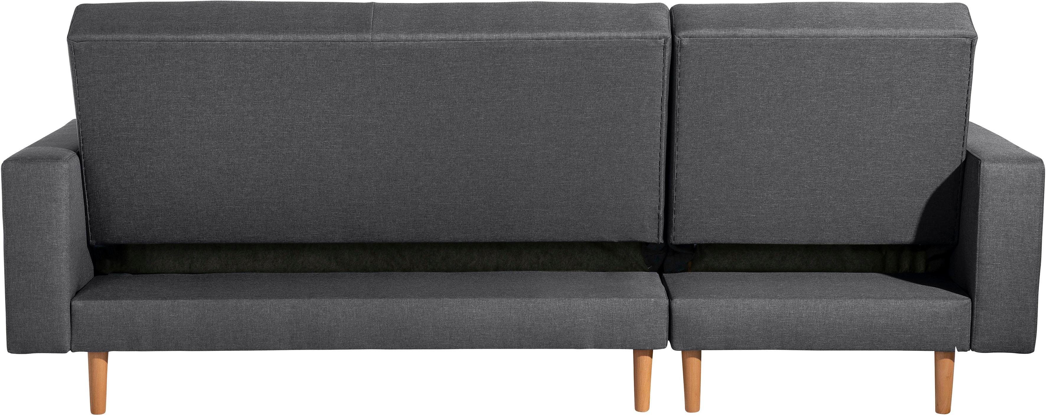 Max Winzer® Rückenverstellung, Just inklusive Chill, Schlafsofa Ecksofa Recamiere, mit Stauraumhocker