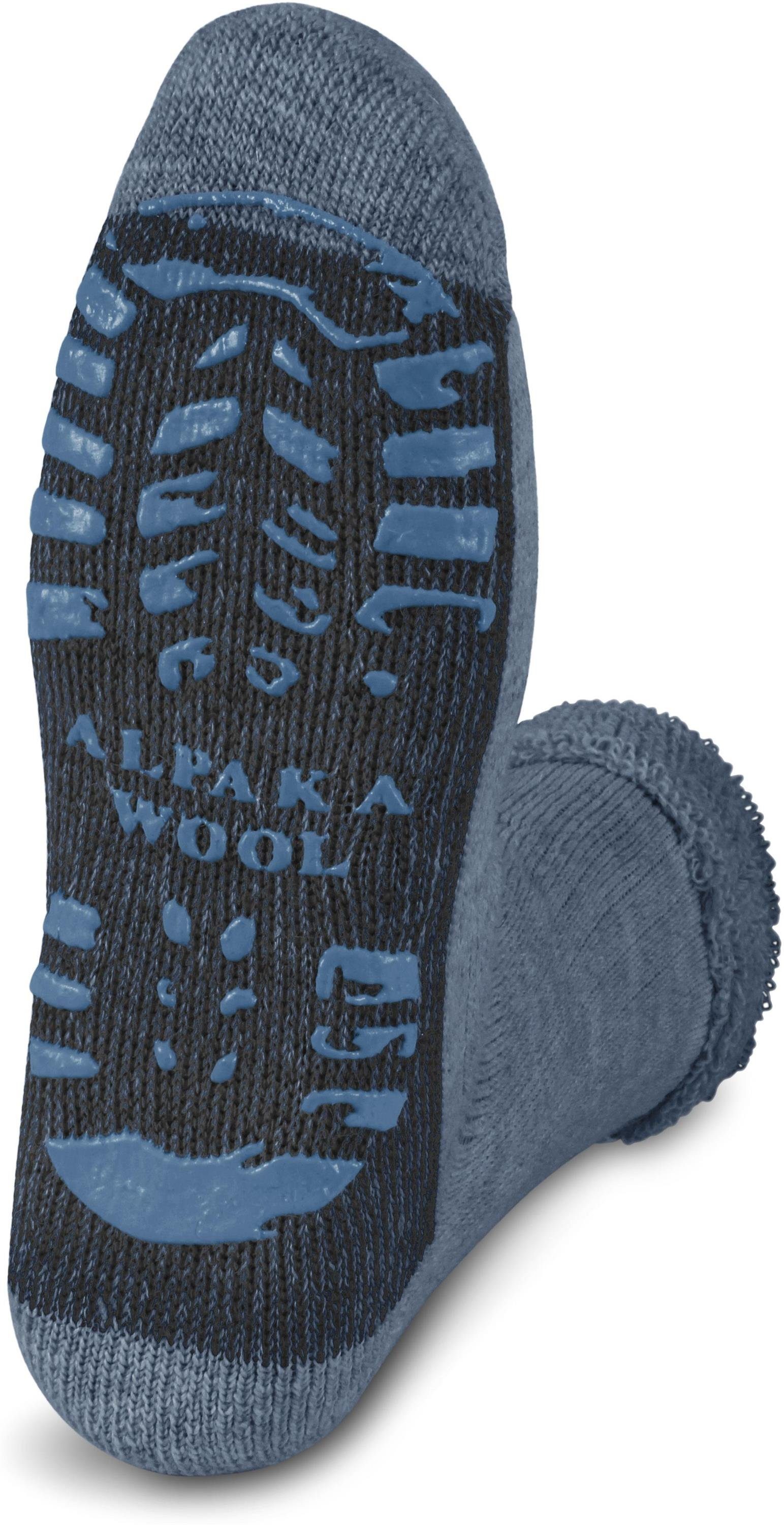 normani ABS-Socken Alpaka-Wollsocken mit hochwertige Jeans Paar) (1 ABS-Druck Alpaka-Wolle