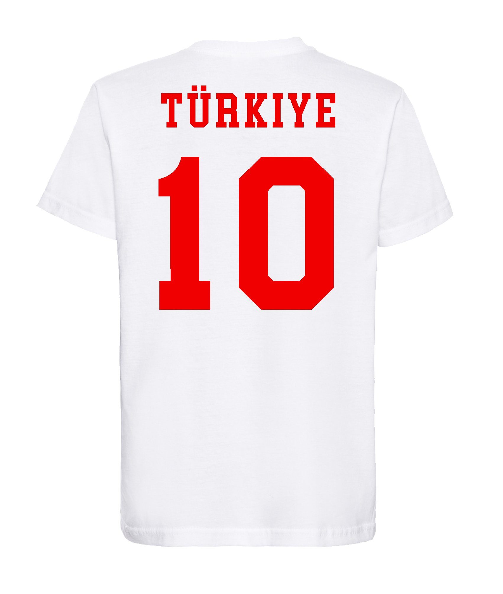 Look im Weiß trendigem Türkei Youth T-Shirt T-Shirt Kinder Trikot mit Designz Fußball Motiv