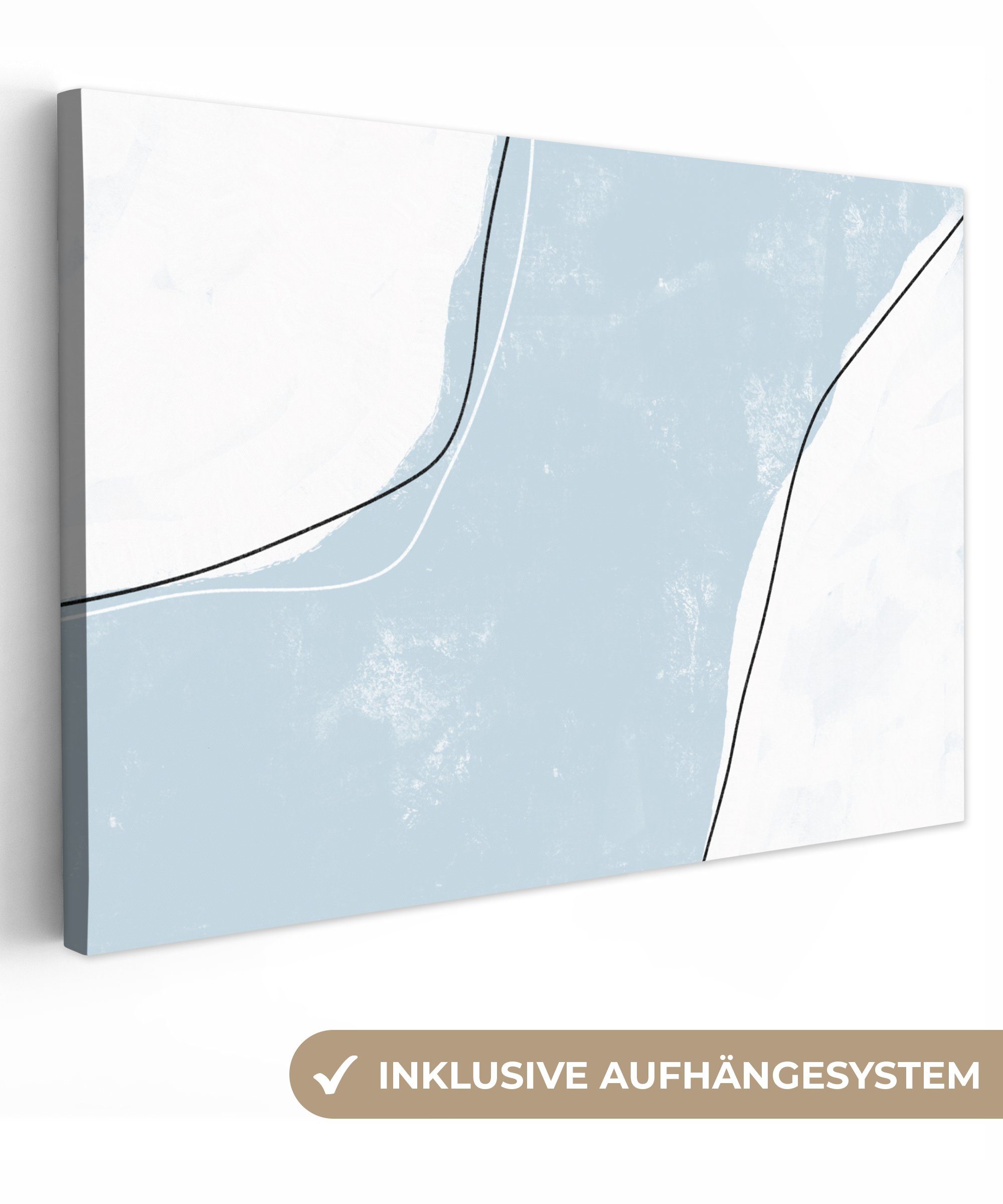 OneMillionCanvasses® Leinwandbild Blau - Minimalismus - günstig online kaufen