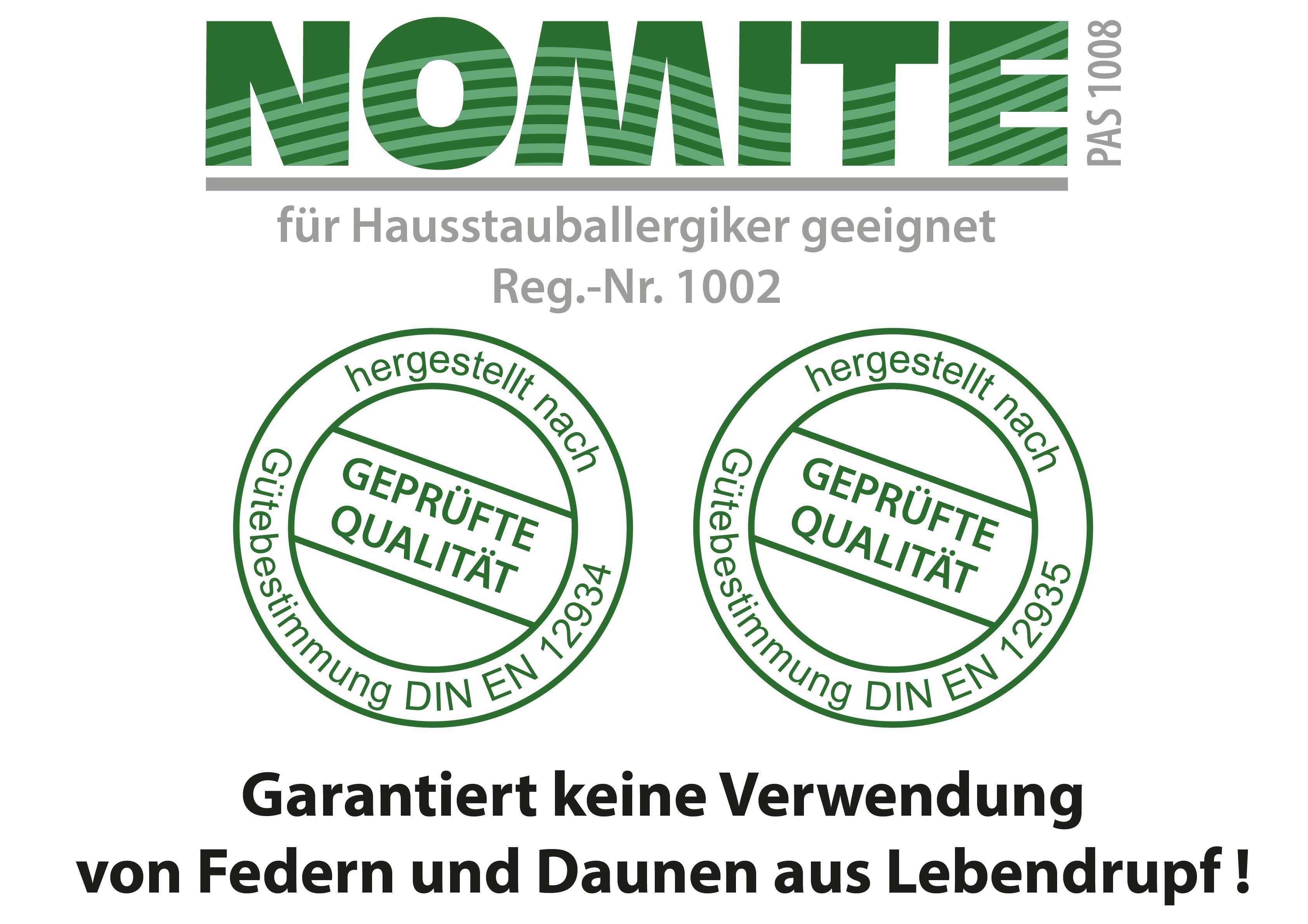 franknatur, allergikergeeignet Füllung: 100% 100% Bezug: Gänsefederkopfkissen mit Kissen Baumwolle, Gänsefedern, Kopfkissen Claudia, Gänsefedern,