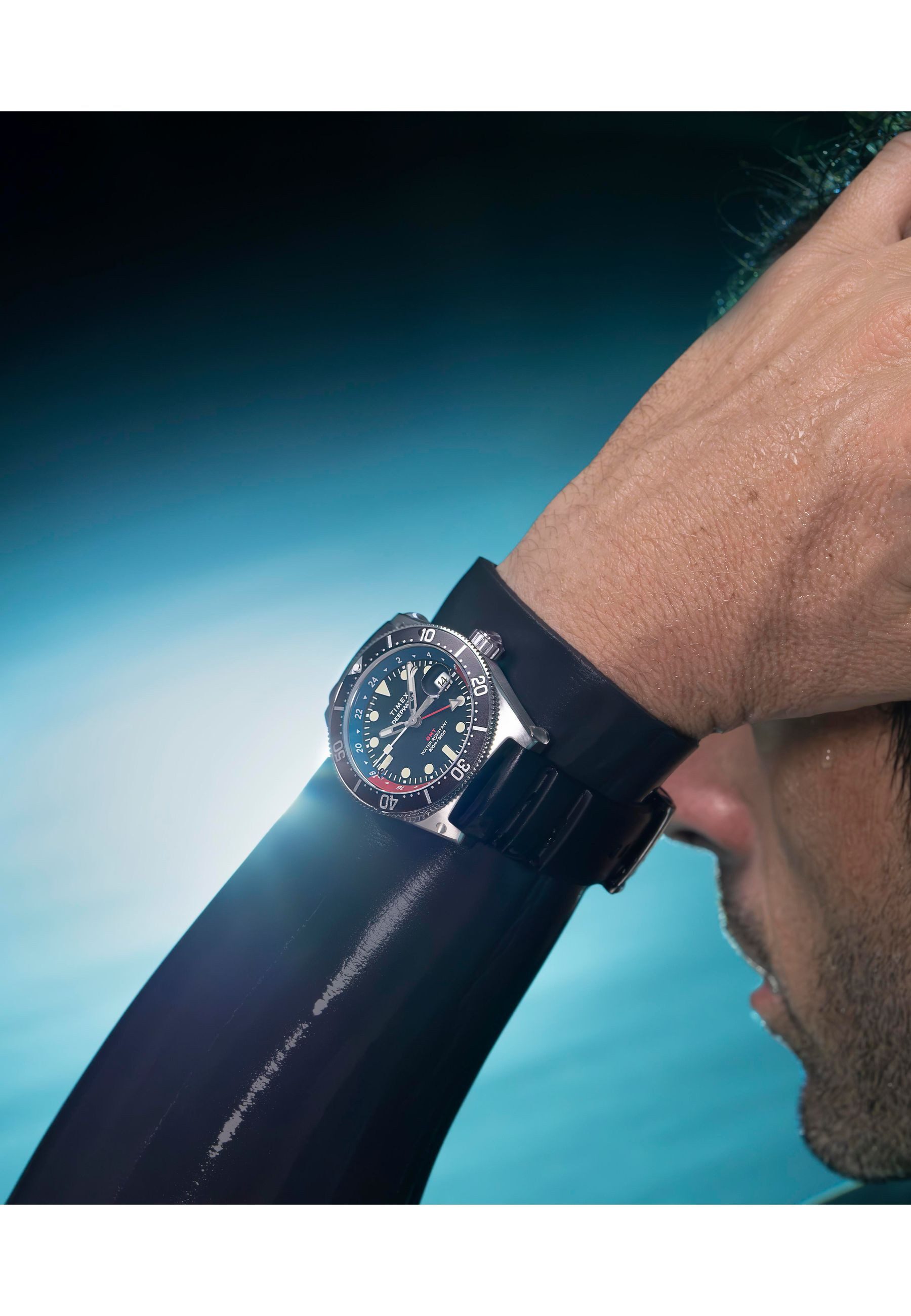 Timex Quarzuhr Deepwater Reef 200 GMT, (1-tlg., Not a set – not applicable to this product), Quarz Analog