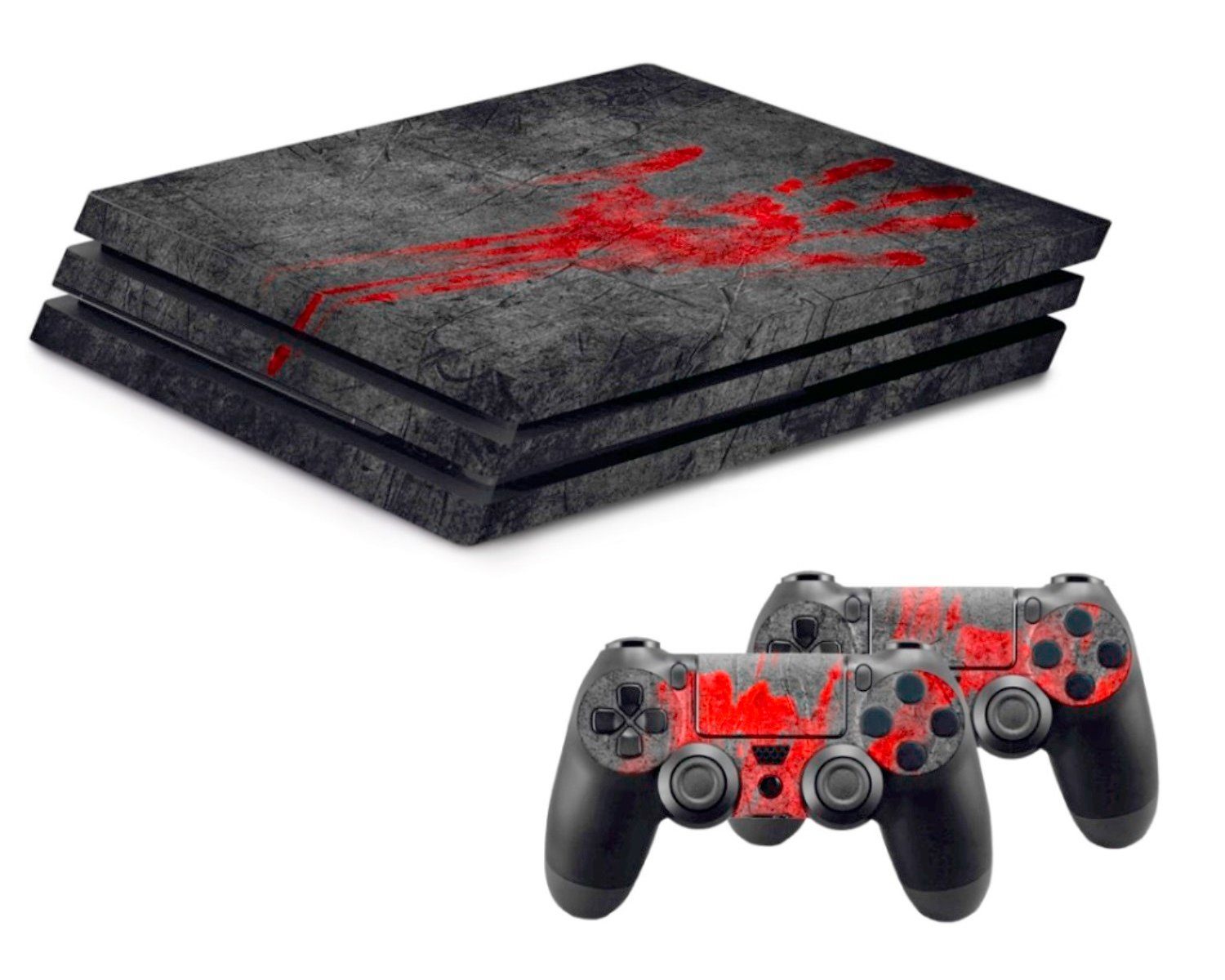 Hama Dekorationsfolie Design-Skin Undead Blood Folie Aufkleber Sticker Vinyl, (Set, 7St), für Sony PS4 PRO