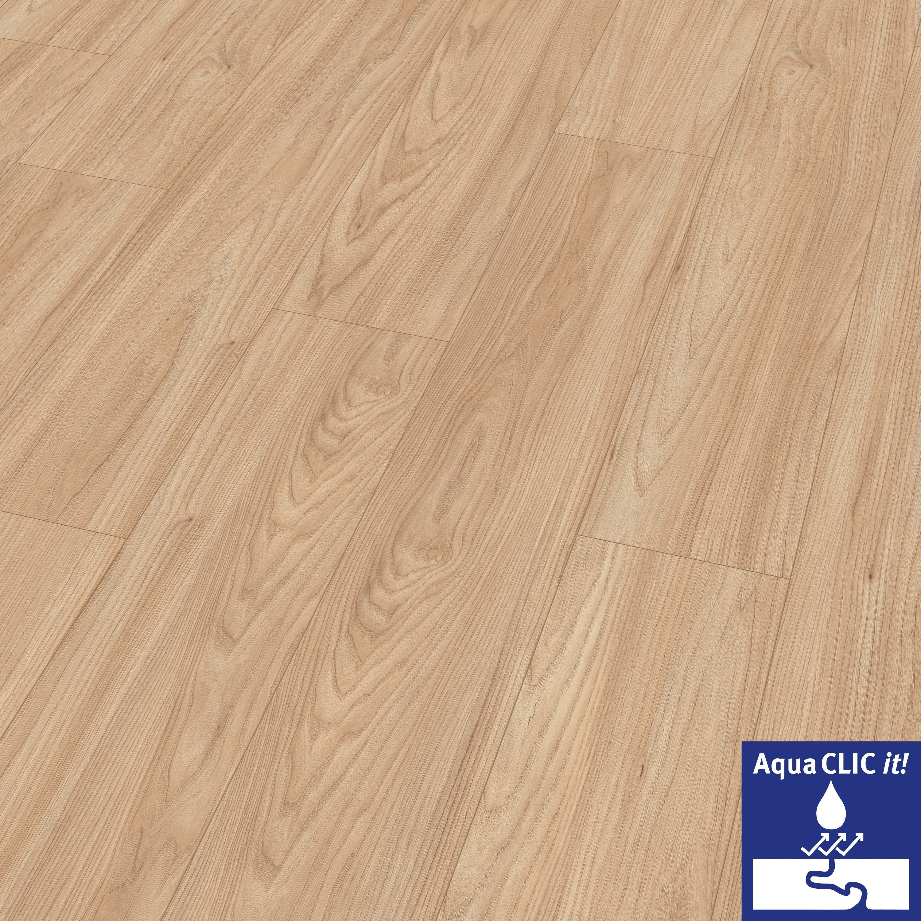 EGGER Laminat EGGER Laminatboden Aqua Clic It EL1004 Sheffield Akazie natur, (8mm, 1,995m),Wasserresistent & Praktisch