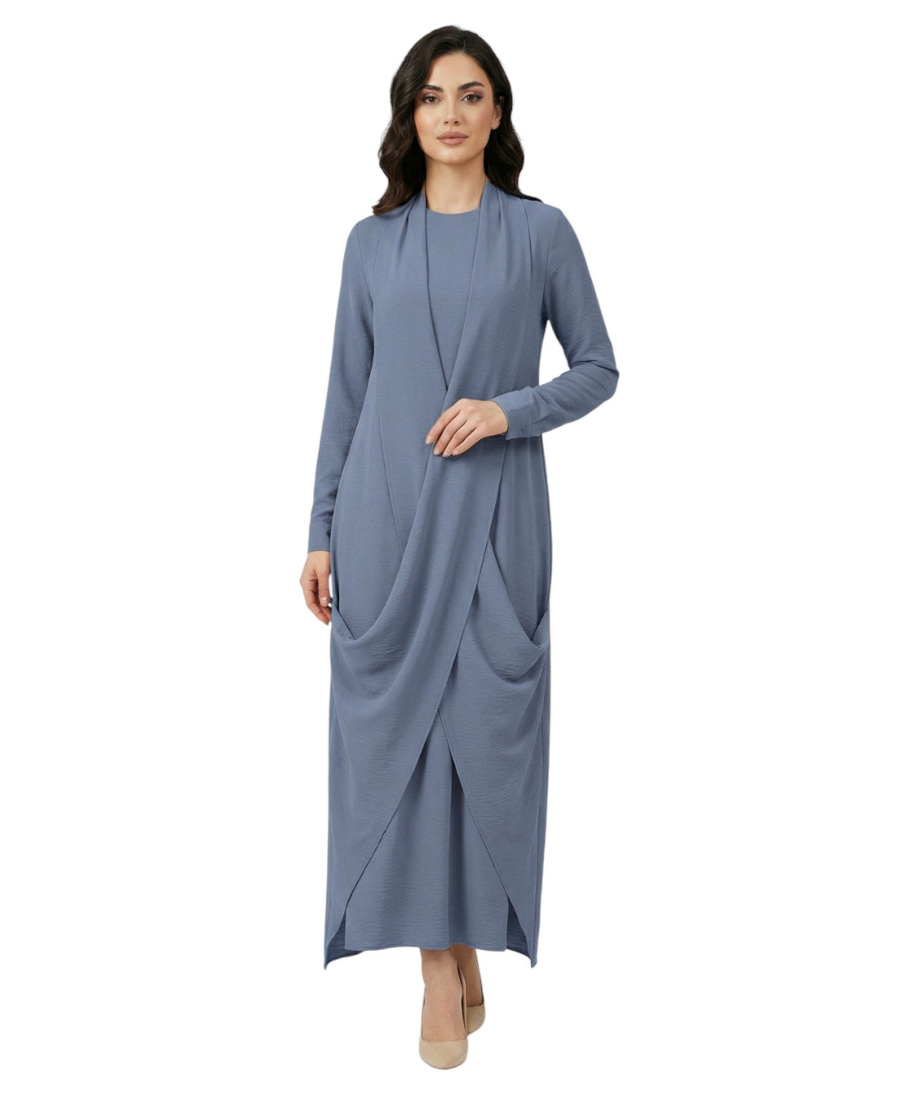 fashionshowcase Tunikakleid Damen Kleid aus Aerobin - Sommerkleid leichter, lockerer und luftiger Stoff