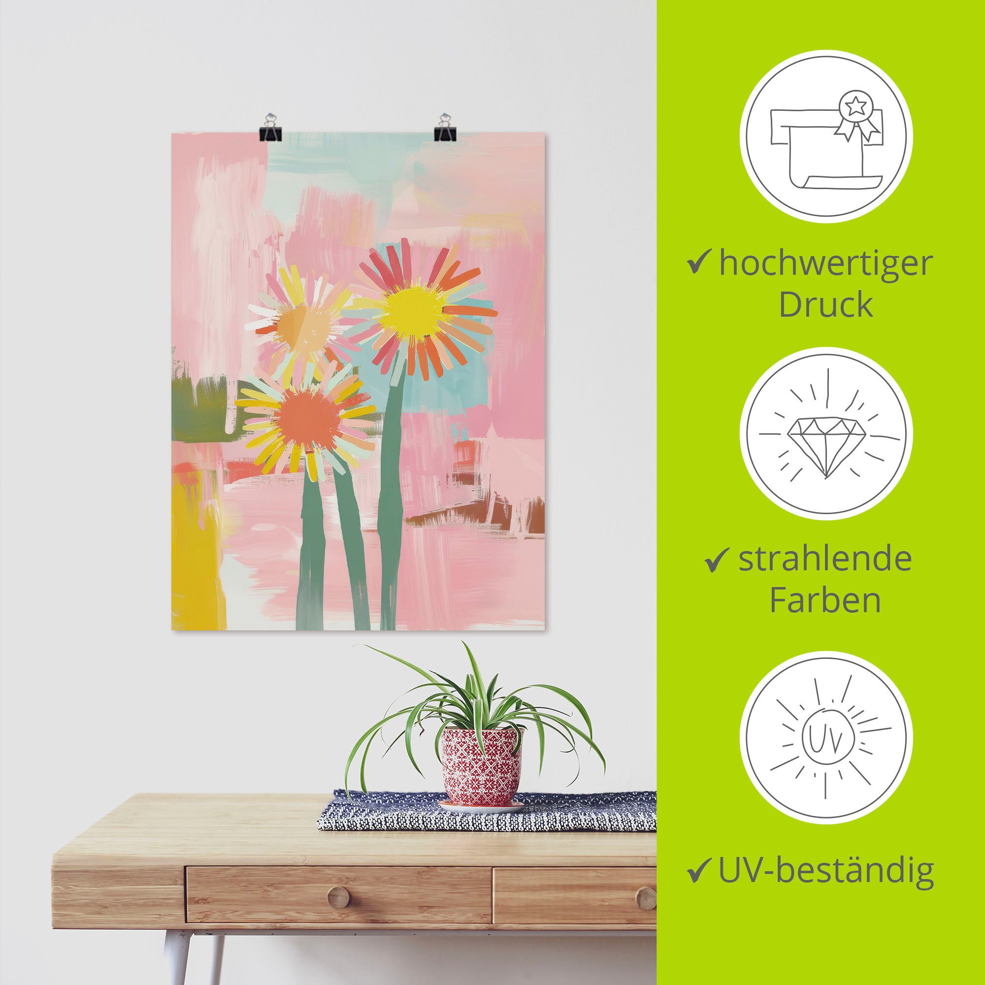 Artland Wandbild Flüstern des Sommers, Blumenbilder (1 St), als Alubild, Leinwandbild, Poster, Wandaufkleber in verschied. Größen