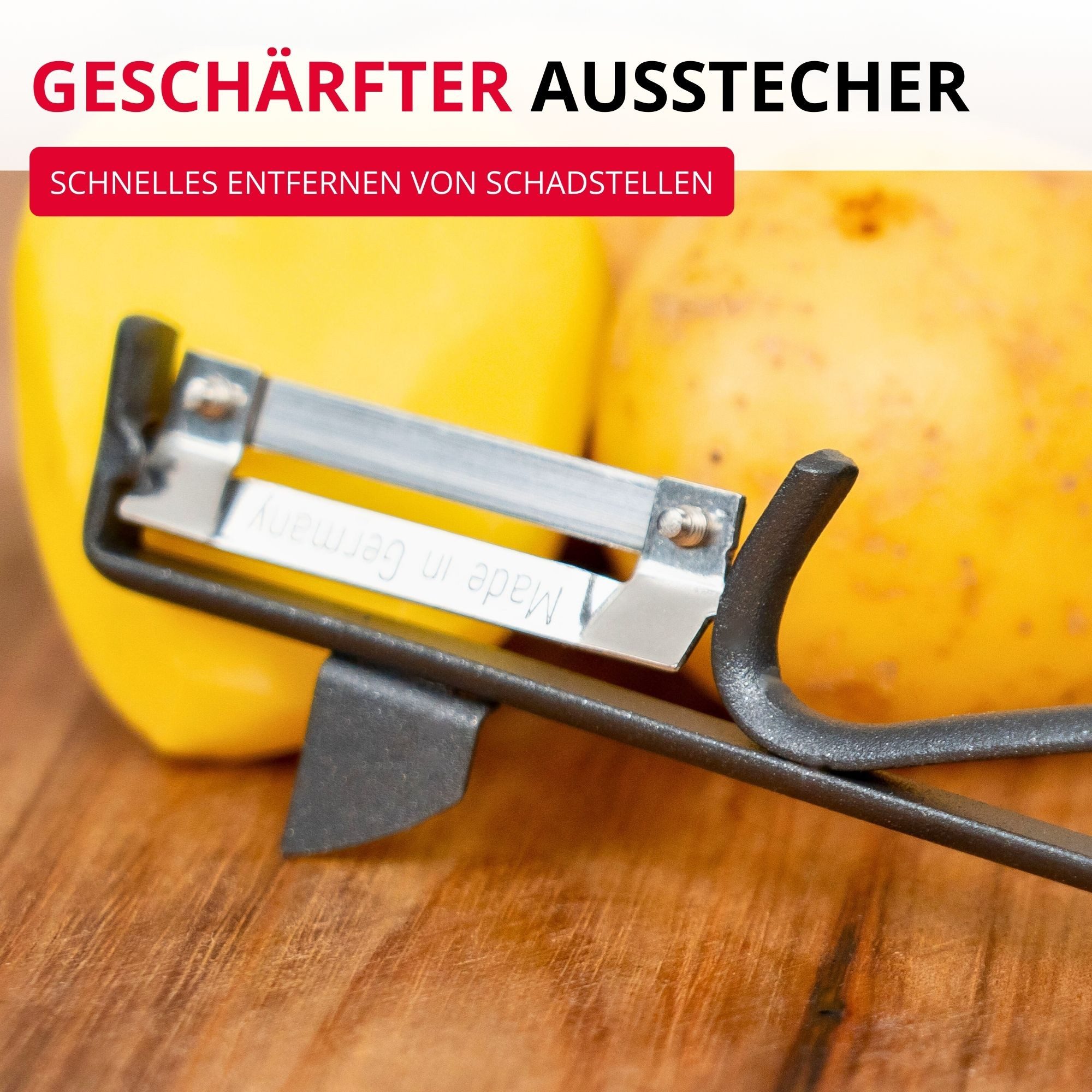 WESTMARK Sparschäler Black Edition, 2 Stk., Ergonomische Kartoffelschäler, Gemüse & Obst, griffige Haptik, Spezialbeschichtung, Made in Germany