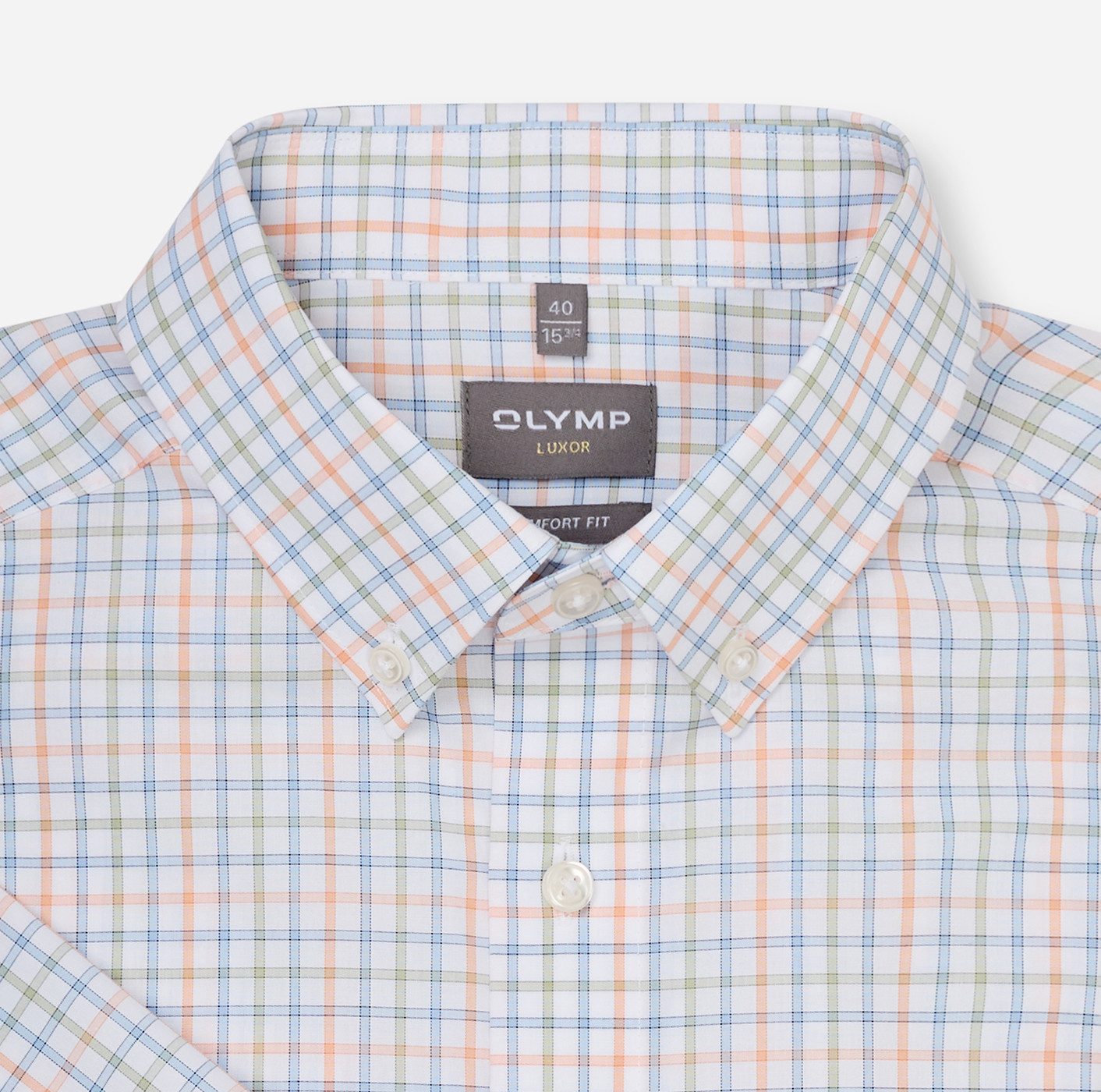 OLYMP Kurzarmhemd Luxor Businesshemd, comfort fit, Button-down-Kragen
