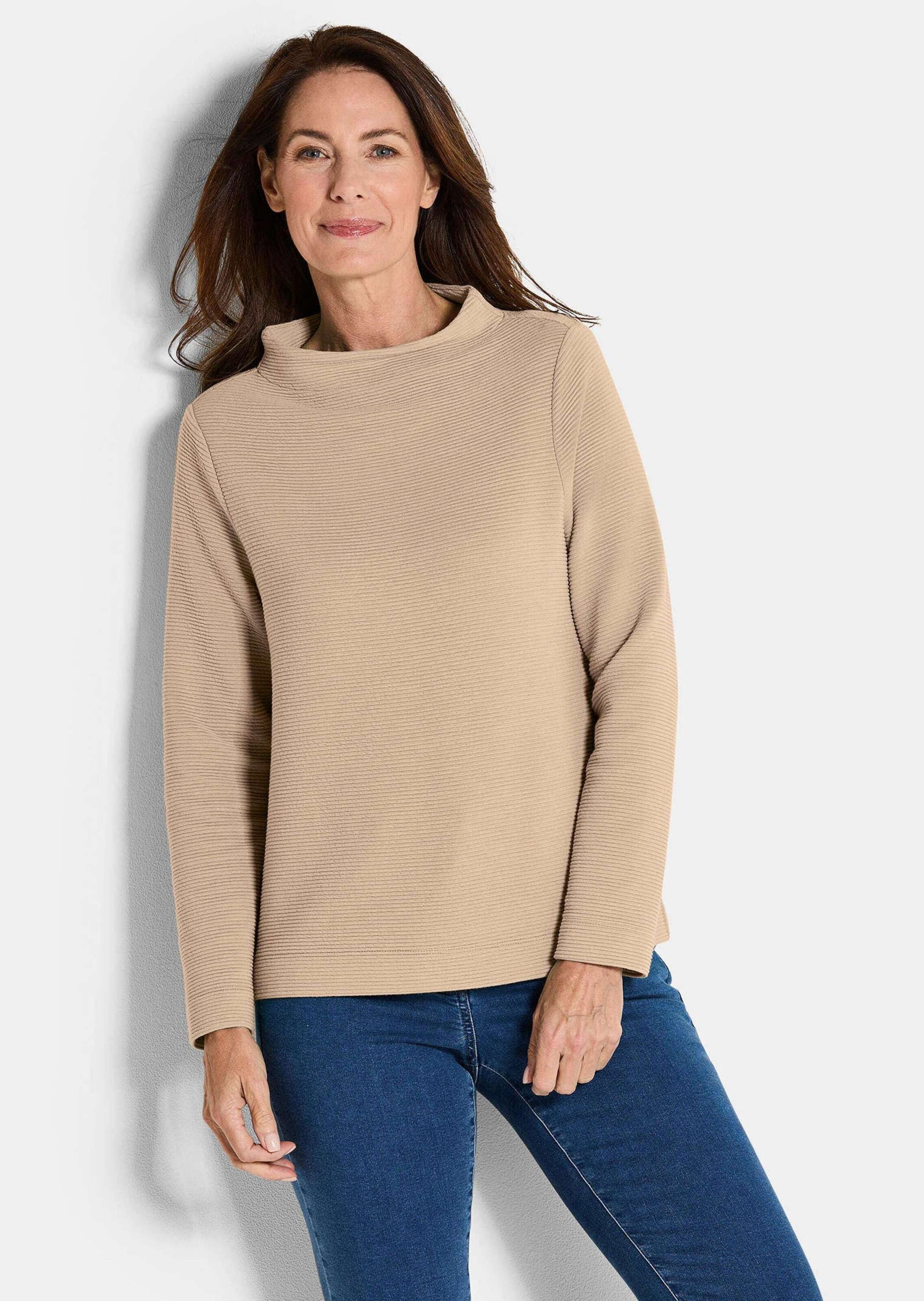 GOLDNER Вязаные свитера Ottoman-Sweatshirt mit Turtleneck