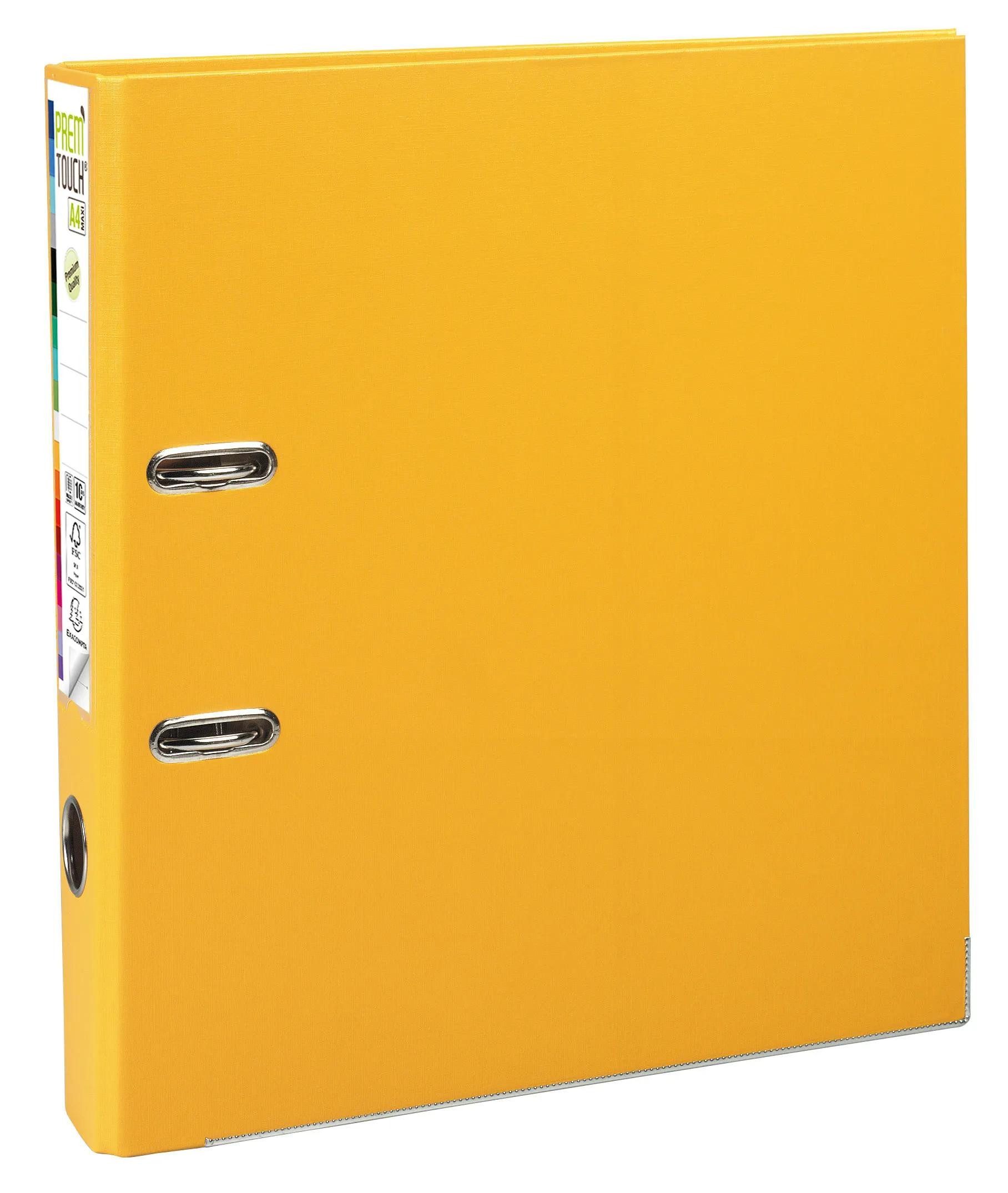 EXACOMPTA Aktenordner 10x Ordner Prem'Touch außen PP Rücken 50mm 32x30cm A4 Maxi Gelb 53149E, Ordner PP