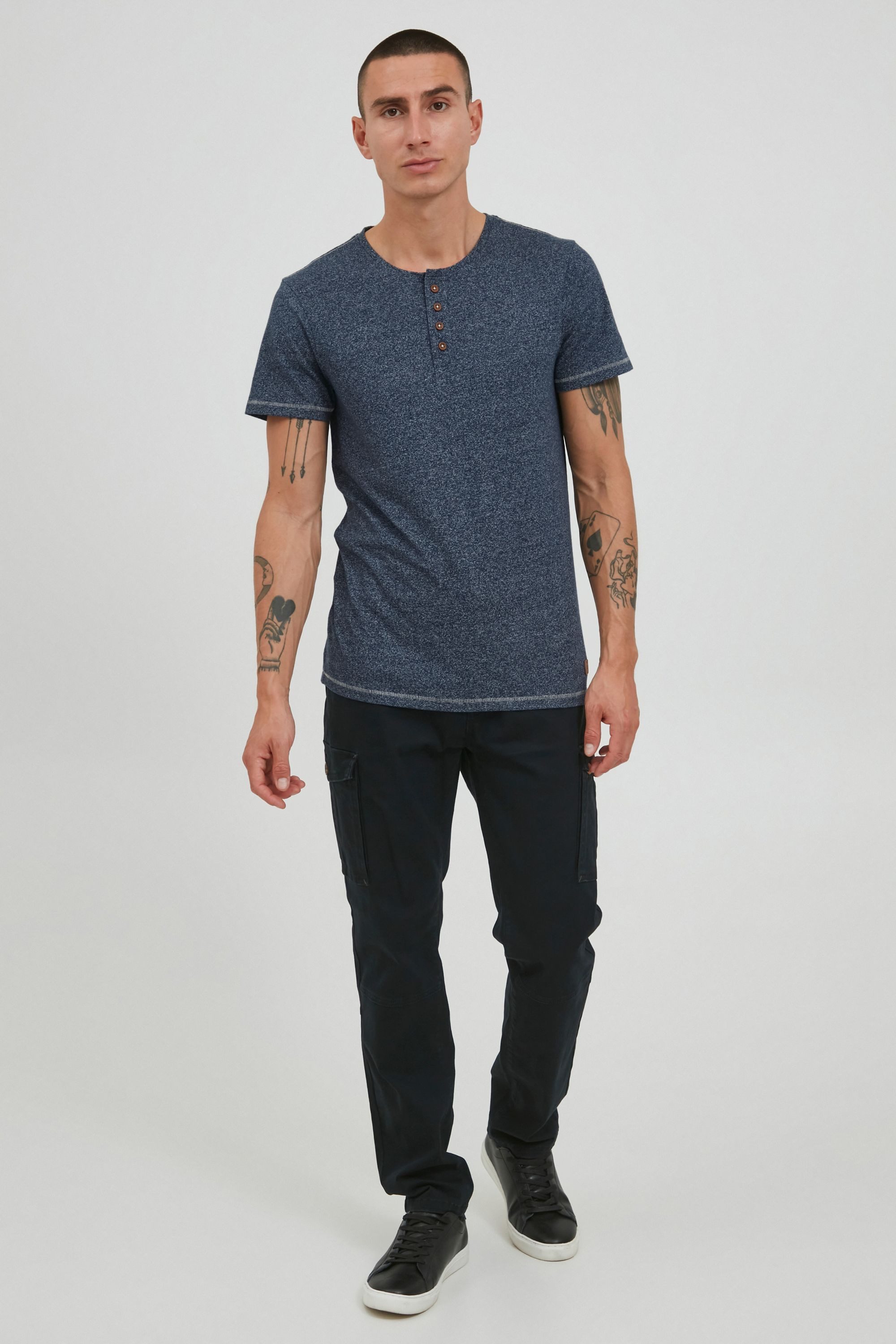 11 Project T-Shirt PRSietse T-Shirt mit Grandad-Ausschnitt