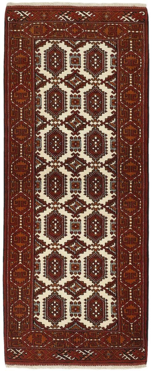 Orientteppich Turkaman 86x208 Handgeknüpfter Orientteppich / Perserteppich Läufer, Nain Trading, rechteckig, Höhe: 6 mm