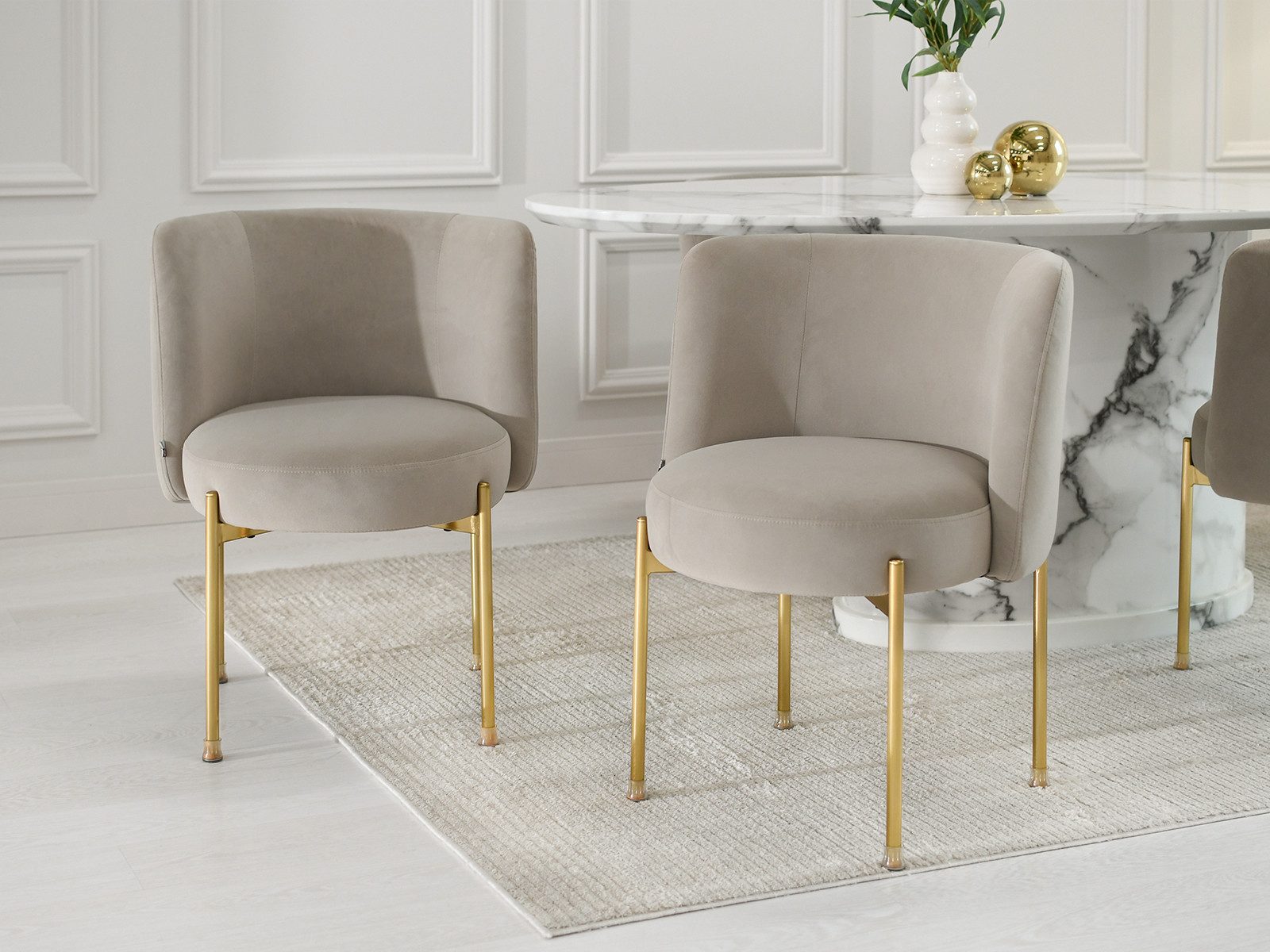 Compleo Stuhl Esszimmerstuhl, Polsterstuhl BEIGE mit günstig online kaufen