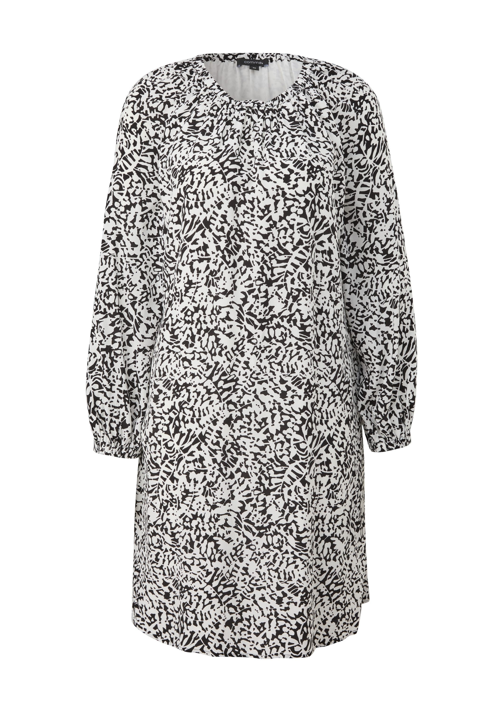 comma Minikleid Kleid Musterkleid aus Viskose