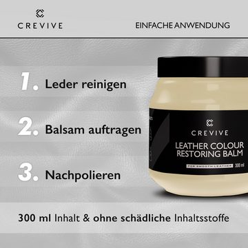 CREVIVE Lederpflege (1 St., Lederreparatur, sehr ergiebig), 300 ml Leder Reparatur, Lederreparatur Auto, Sofa, Couch