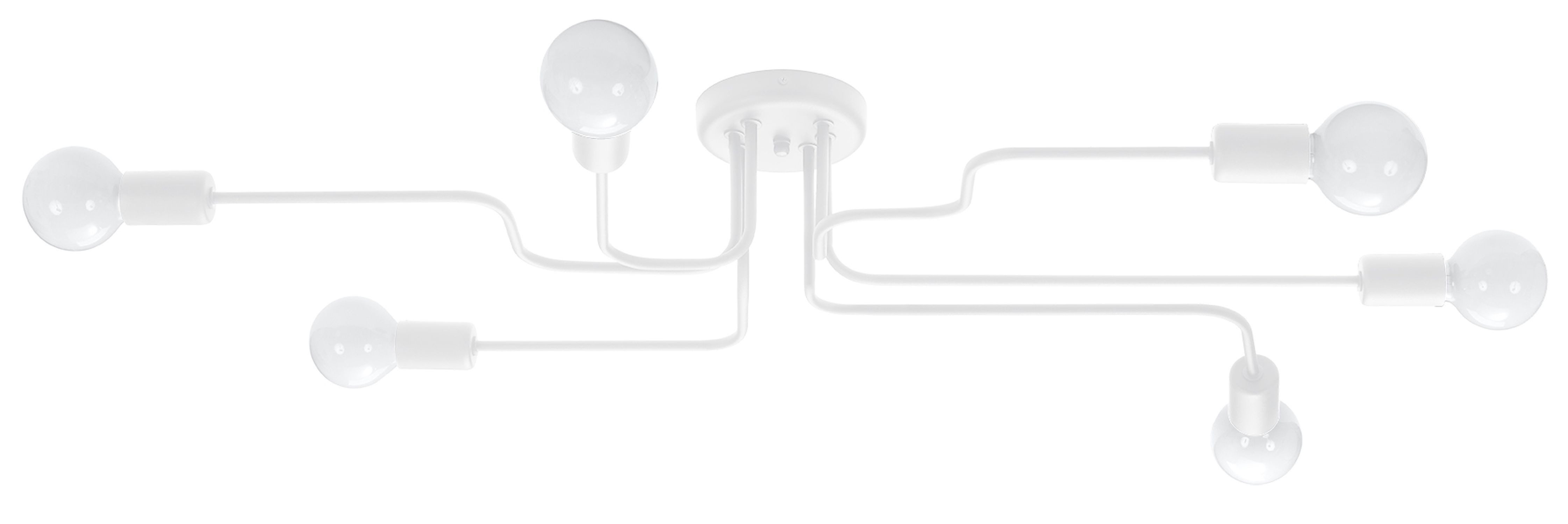 Licht-Erlebnisse Deckenleuchte SKAGEN, ohne Leuchtmittel, Metall Weiß E27 Industrial Design