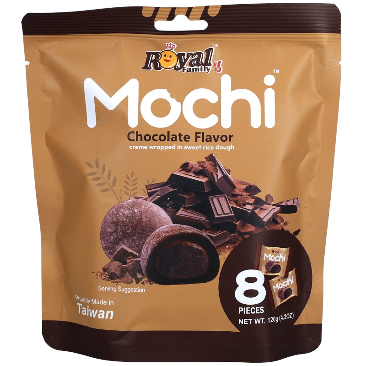 Royal Family Kuchen, Royal Family Mochi Chocolate mit Cremefüllung einzeln verpackt 120g