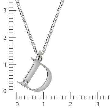 Diamonds by Ellen K. Kette mit Anhänger 925/- Sterling Silber Diamant 0,008ct. Buchstabe D