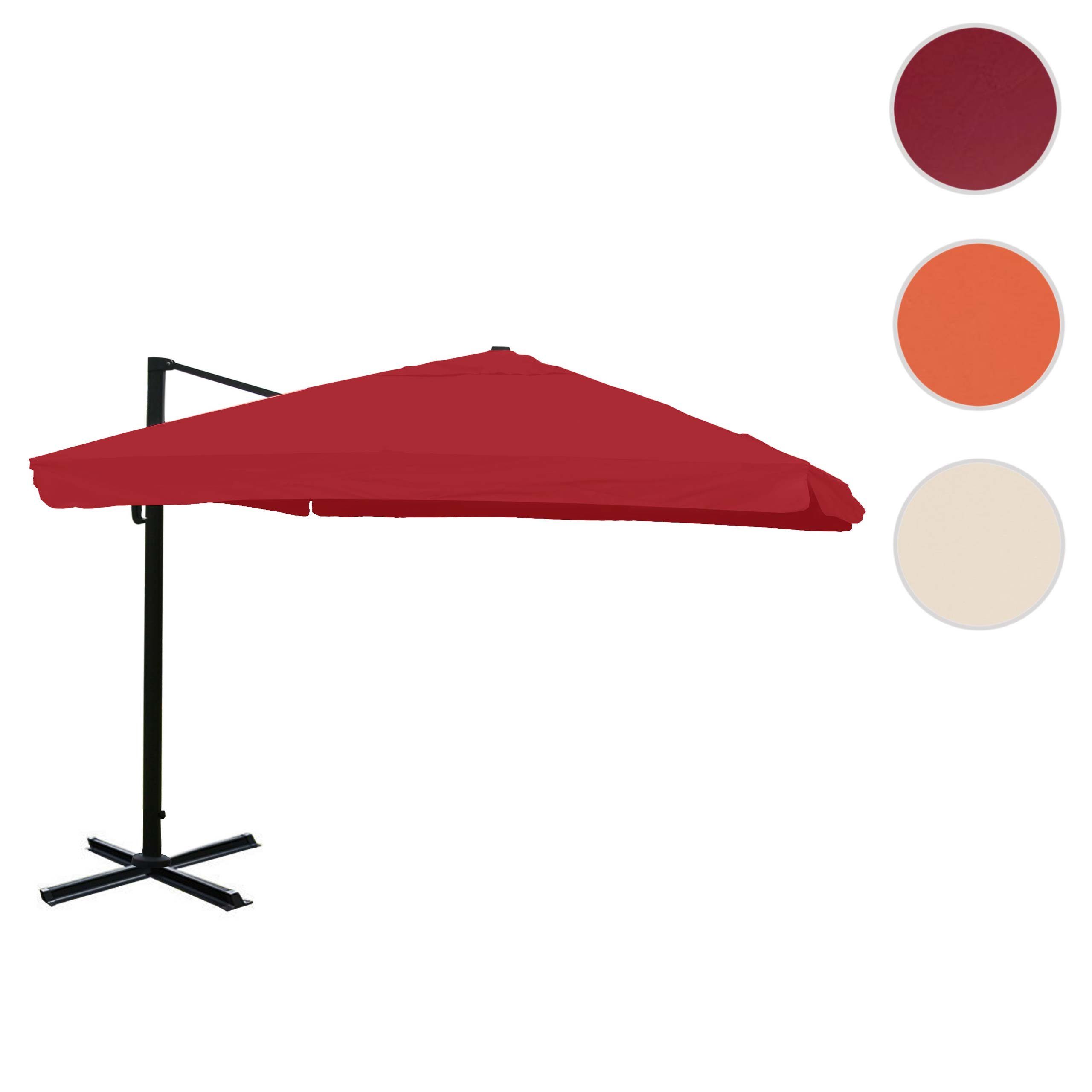 Thumbnail - MCW Ampelschirm MCW-A96-3, LxB: 300x300 cm, mit Flap, inklusive Bodenkreuz, Windwiderstandsklasse 2