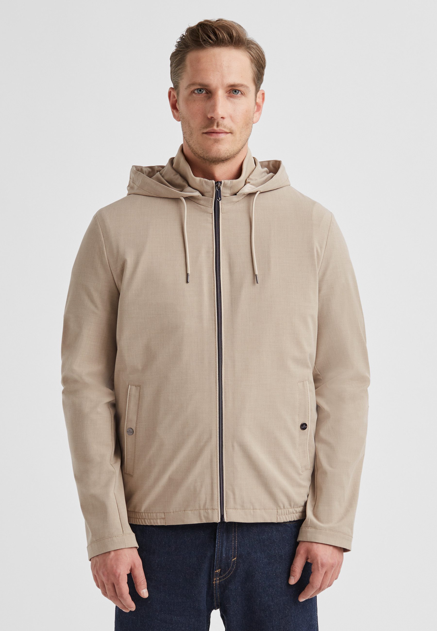 Milestone Sommerjacke MSBroadway Herren Jacke leicht Übergangsjacke mit Logo Badge