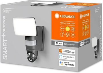 Ledvance Tageslichtlampe LEDVANCE Smarte Security LED Leuchte mit integrierter Kamera, Flutstra, warmweiss, dimmbar