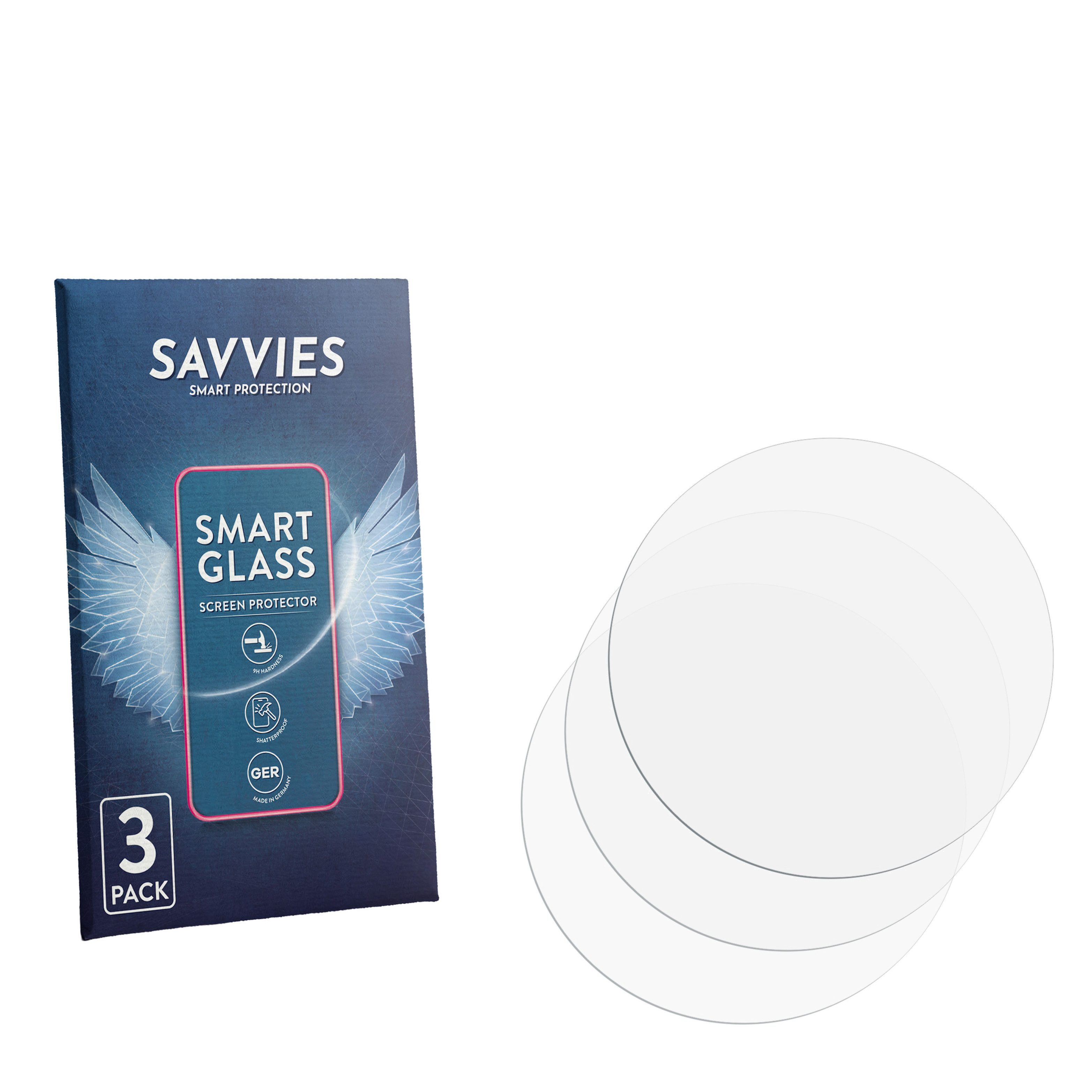 Savvies Displayschutzglas Schutzglas Panzer für Huawei Watch Ultimate Design Spring Edition, 3 Stück, Schutzfolie Display Schutz Glas Folie klar