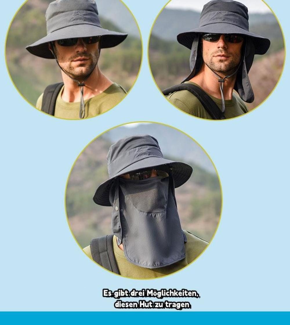 Yemaster Sonnenhut Outdoor Sonnenhut mit Gesichtsschutz günstig online kaufen