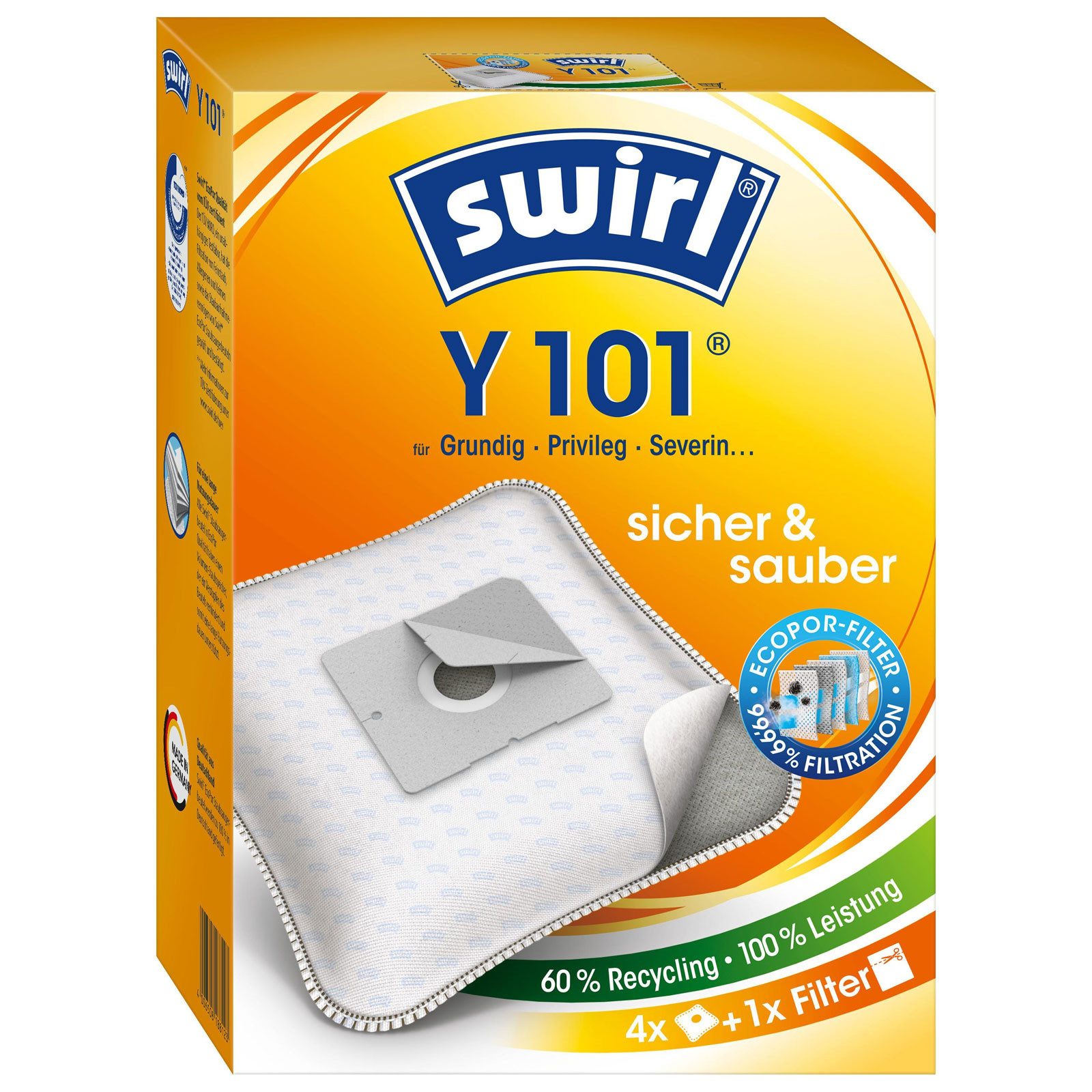 Swirl Staubsaugerbeutel Y 101 EcoPor