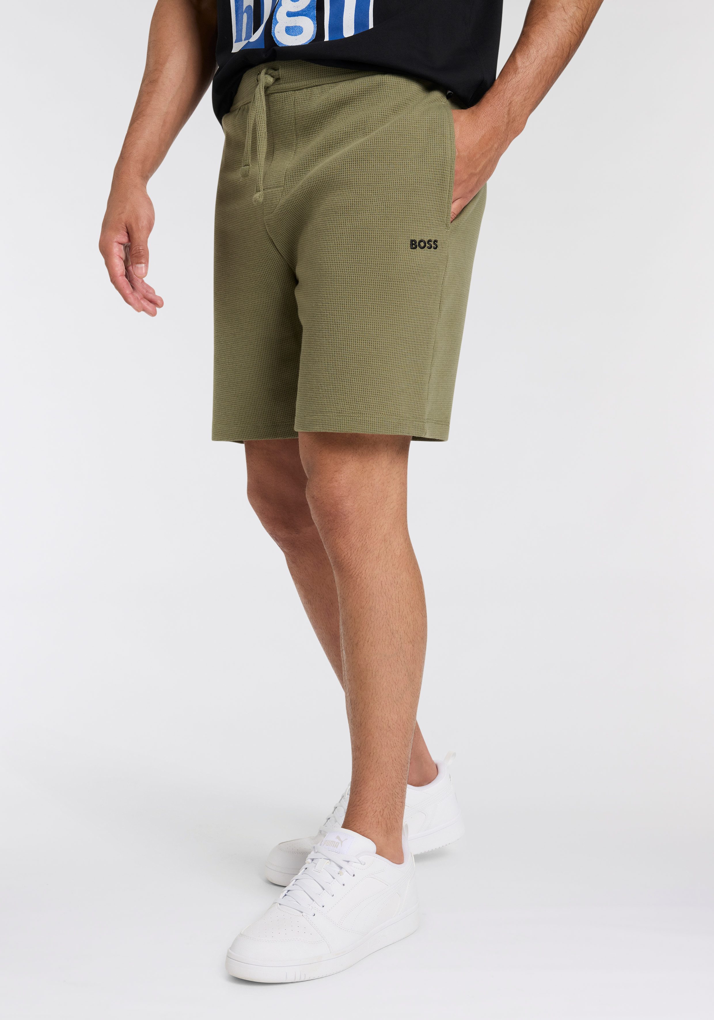 BOSS Pyjamashorts Waffle Shorts günstig online kaufen