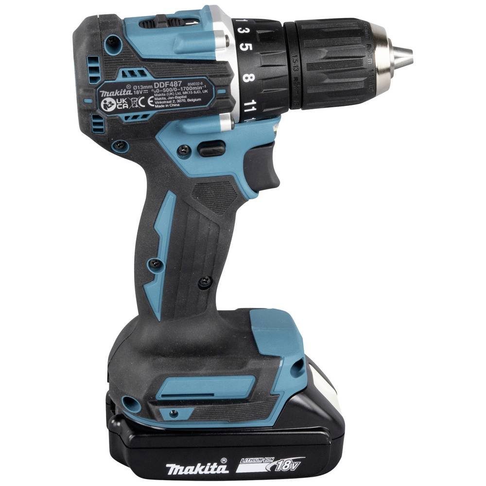 Thumbnail - Makita Akku-Bohrschrauber Akku-Bohrschrauber 18V / 2.0 Ah, 2 Akkus +, bürstenlos