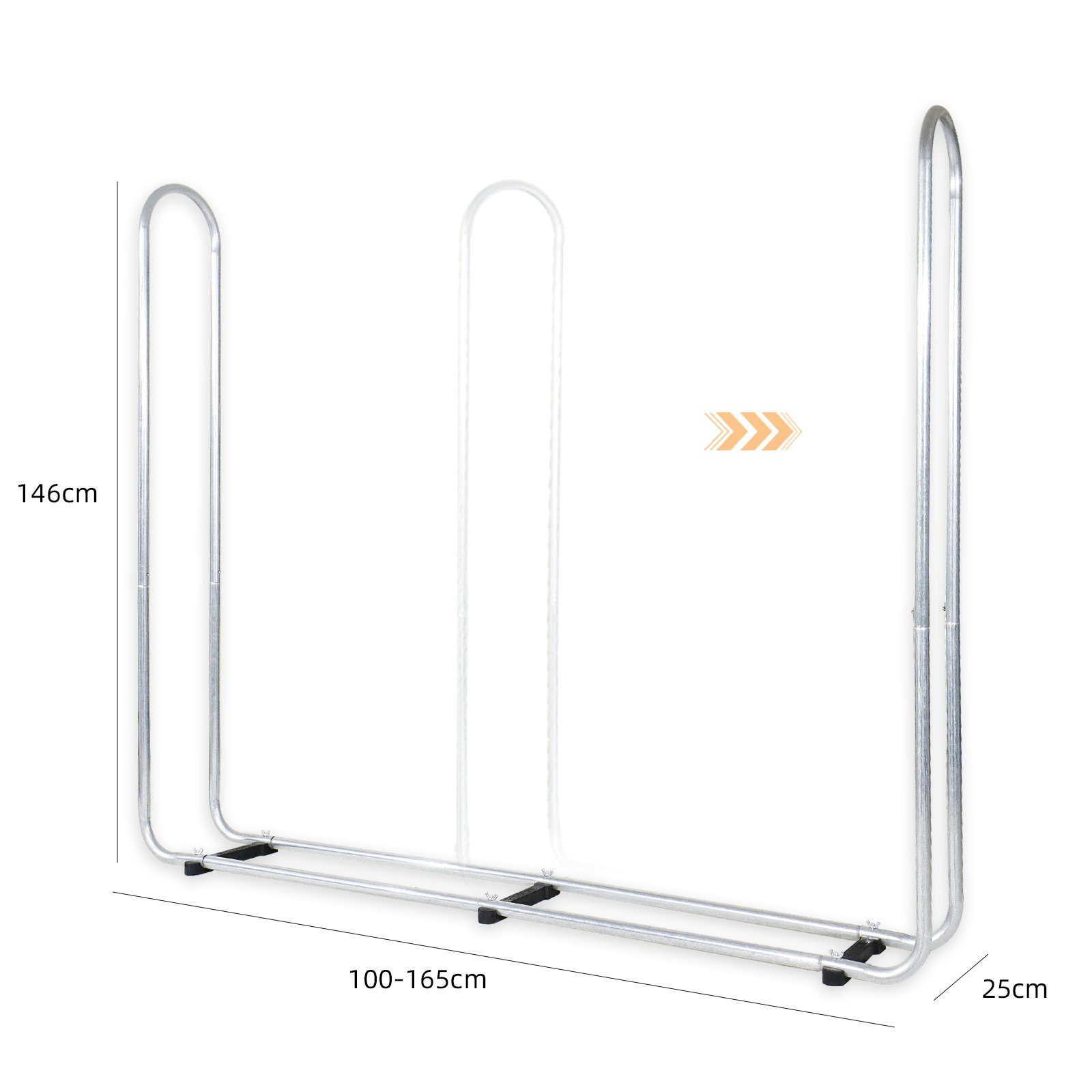 CCLIFE Kaminholzregal Kaminholzregal Metall Aussen Stapelhilfe günstig online kaufen