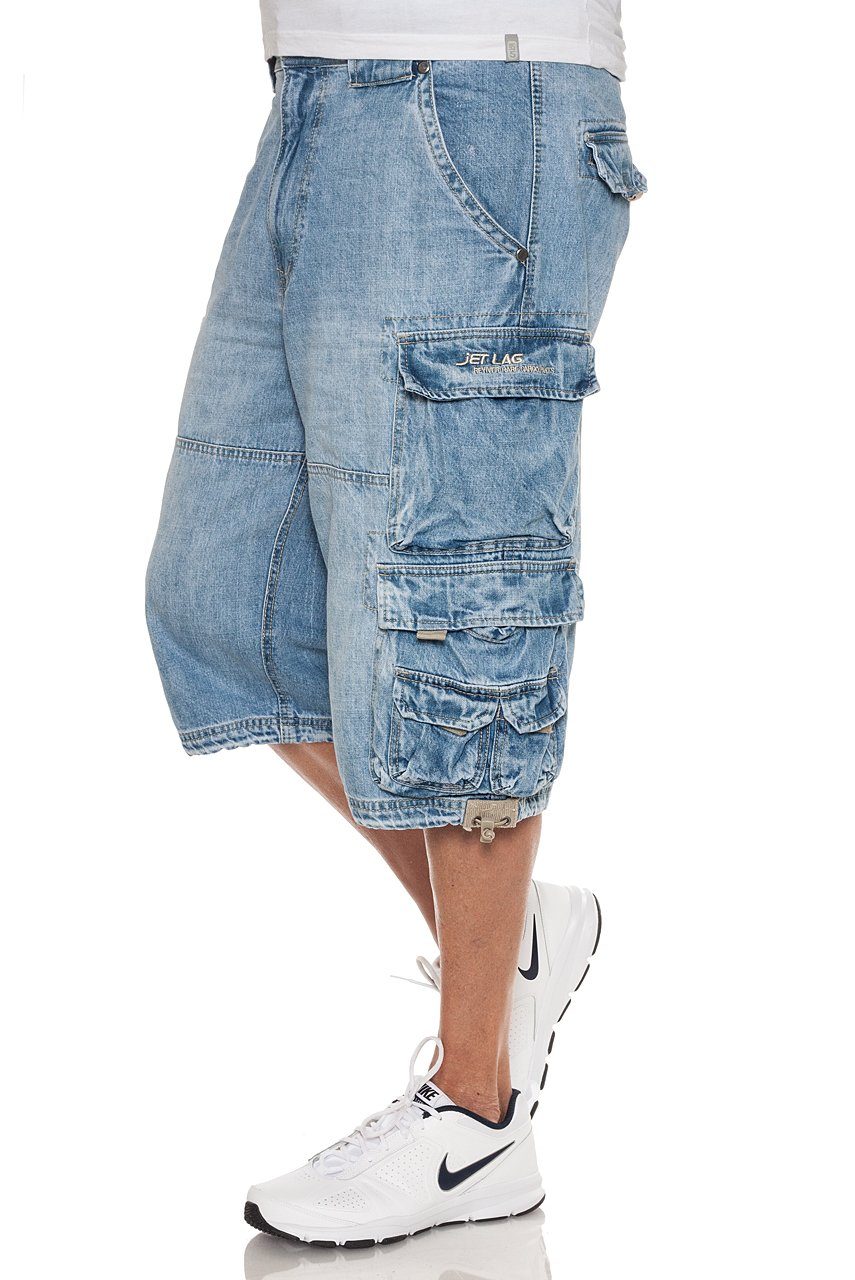 Jet Lag Cargoshorts 007 B Denim Jeansshorts Bleached oder Light Navy günstig online kaufen